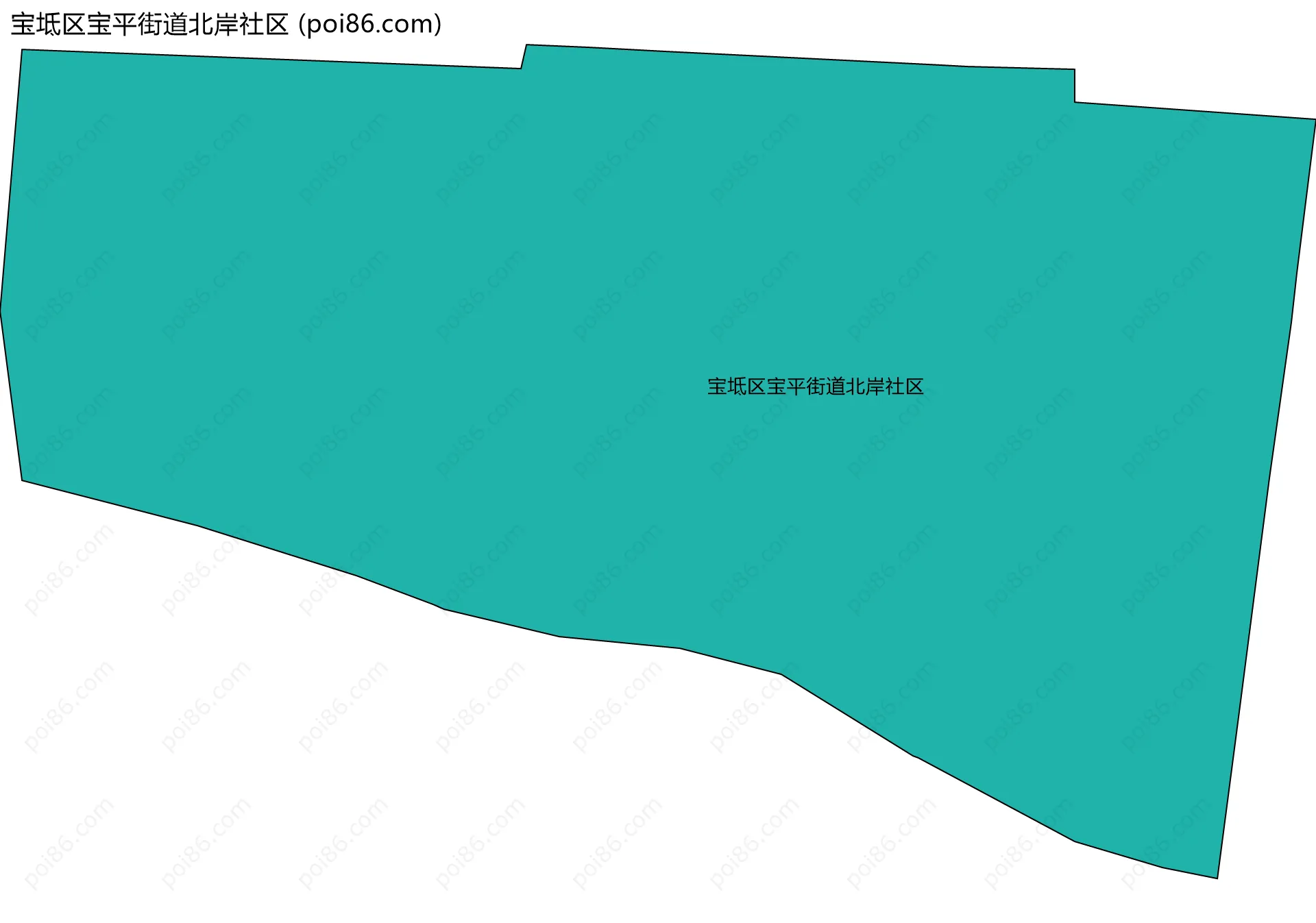 宝坻区宝平街道北岸社区边界地图