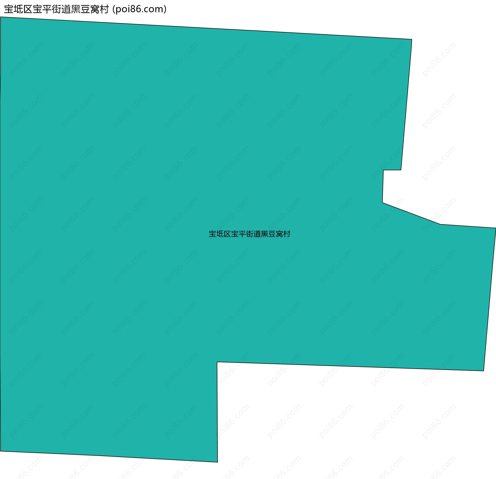 宝坻区宝平街道黑豆窝村边界地图