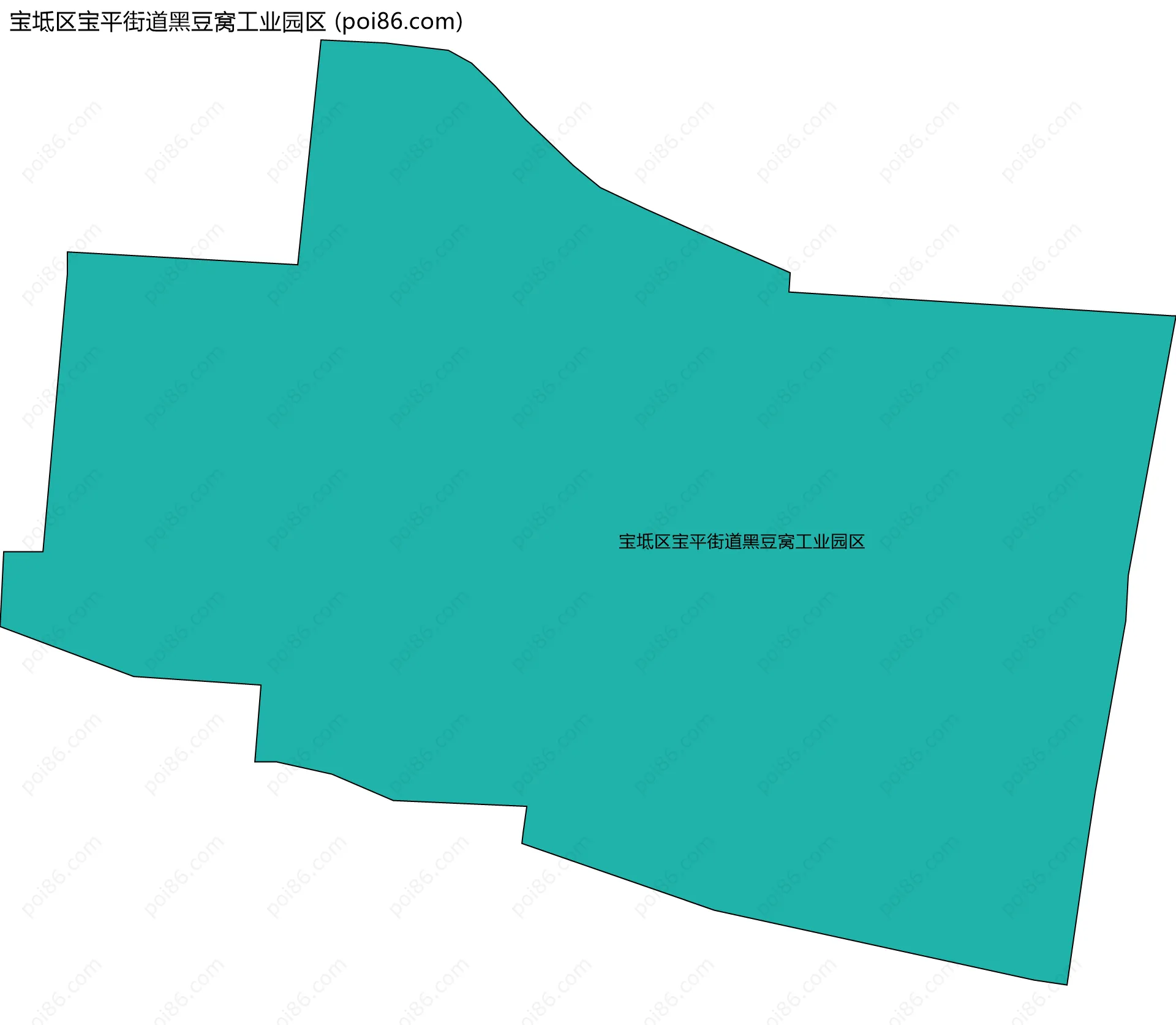宝坻区宝平街道黑豆窝工业园区边界地图