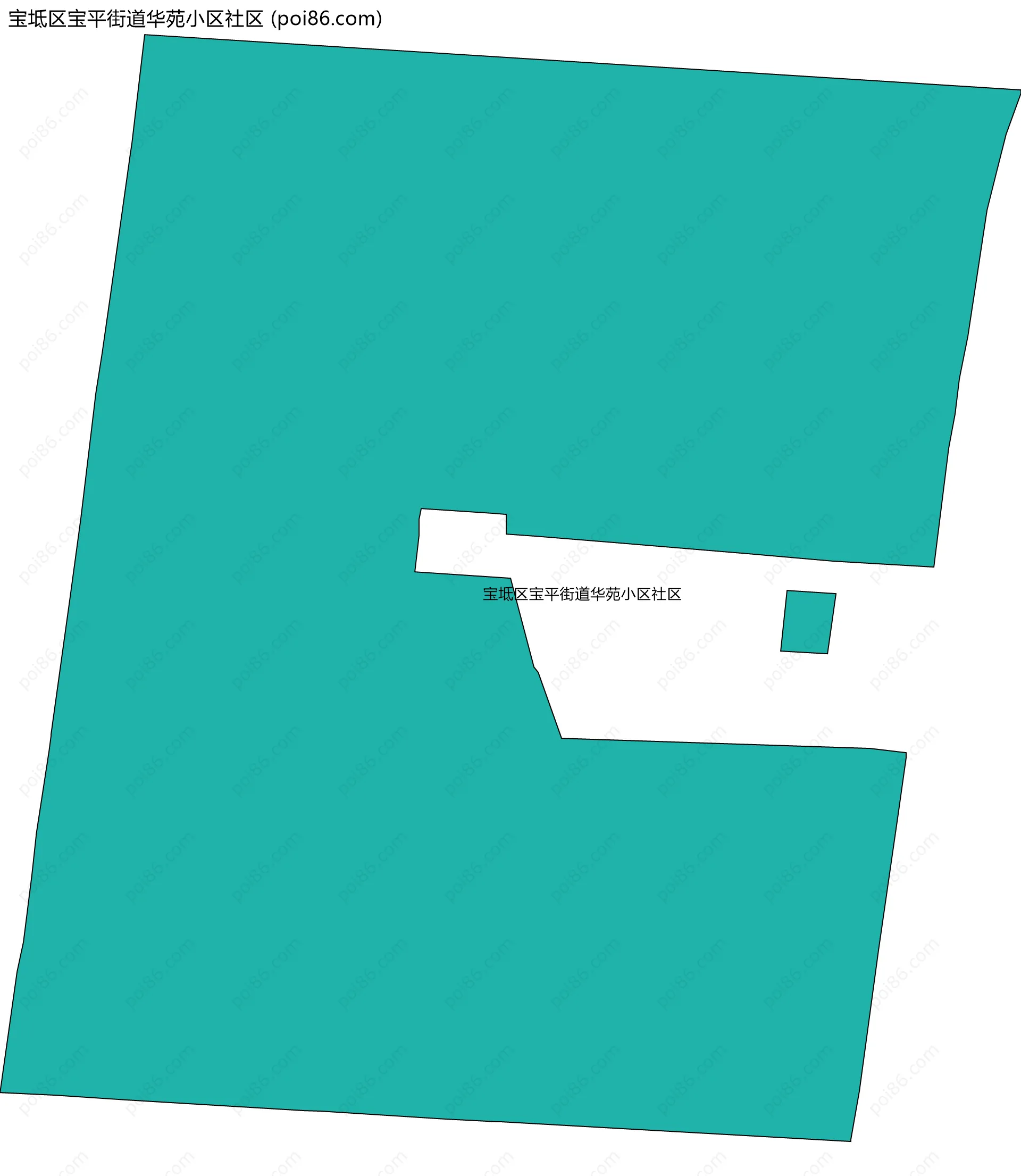 宝坻区宝平街道华苑小区社区边界地图