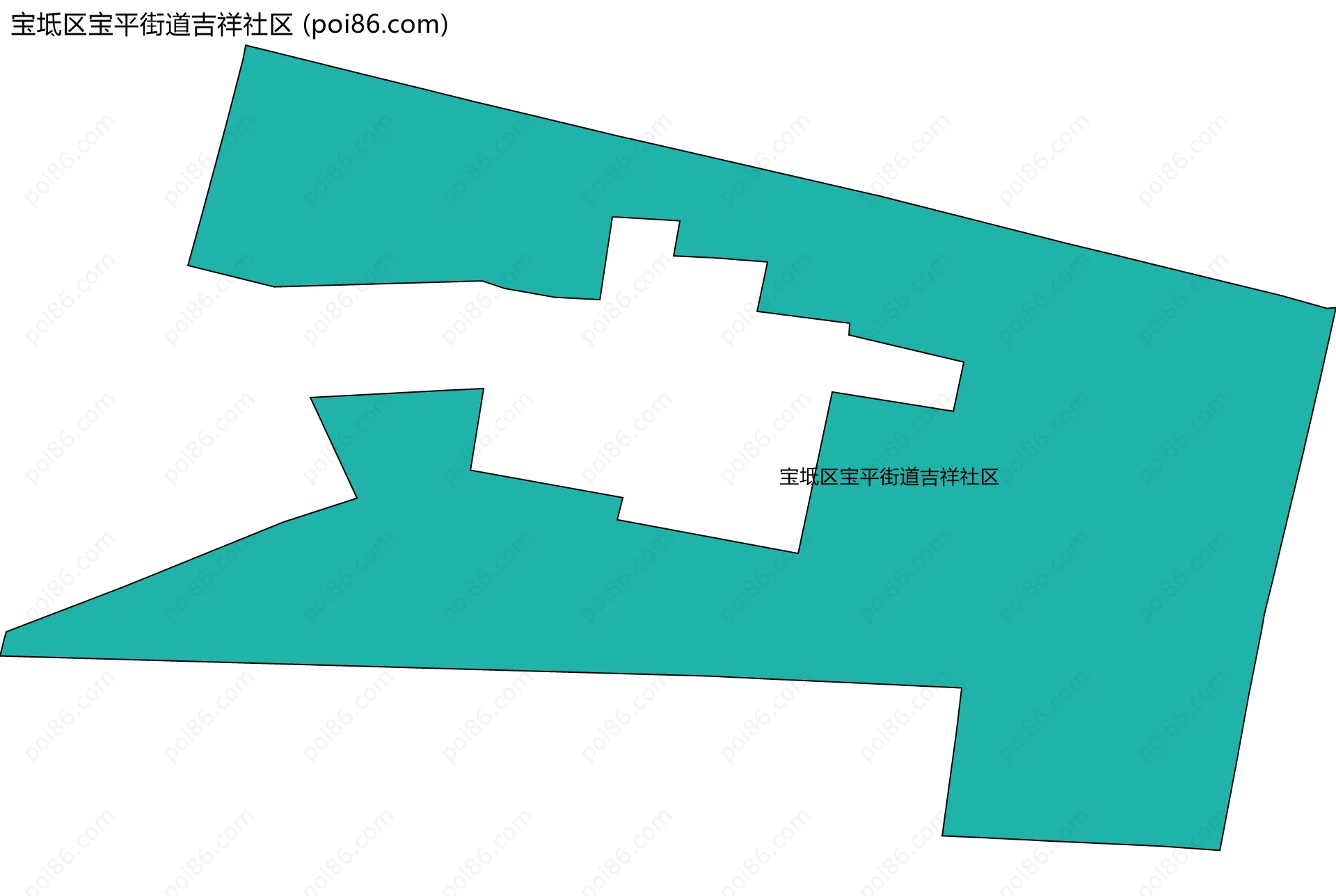 宝坻区宝平街道吉祥社区边界地图