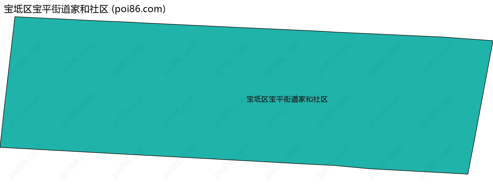 宝坻区宝平街道家和社区边界地图