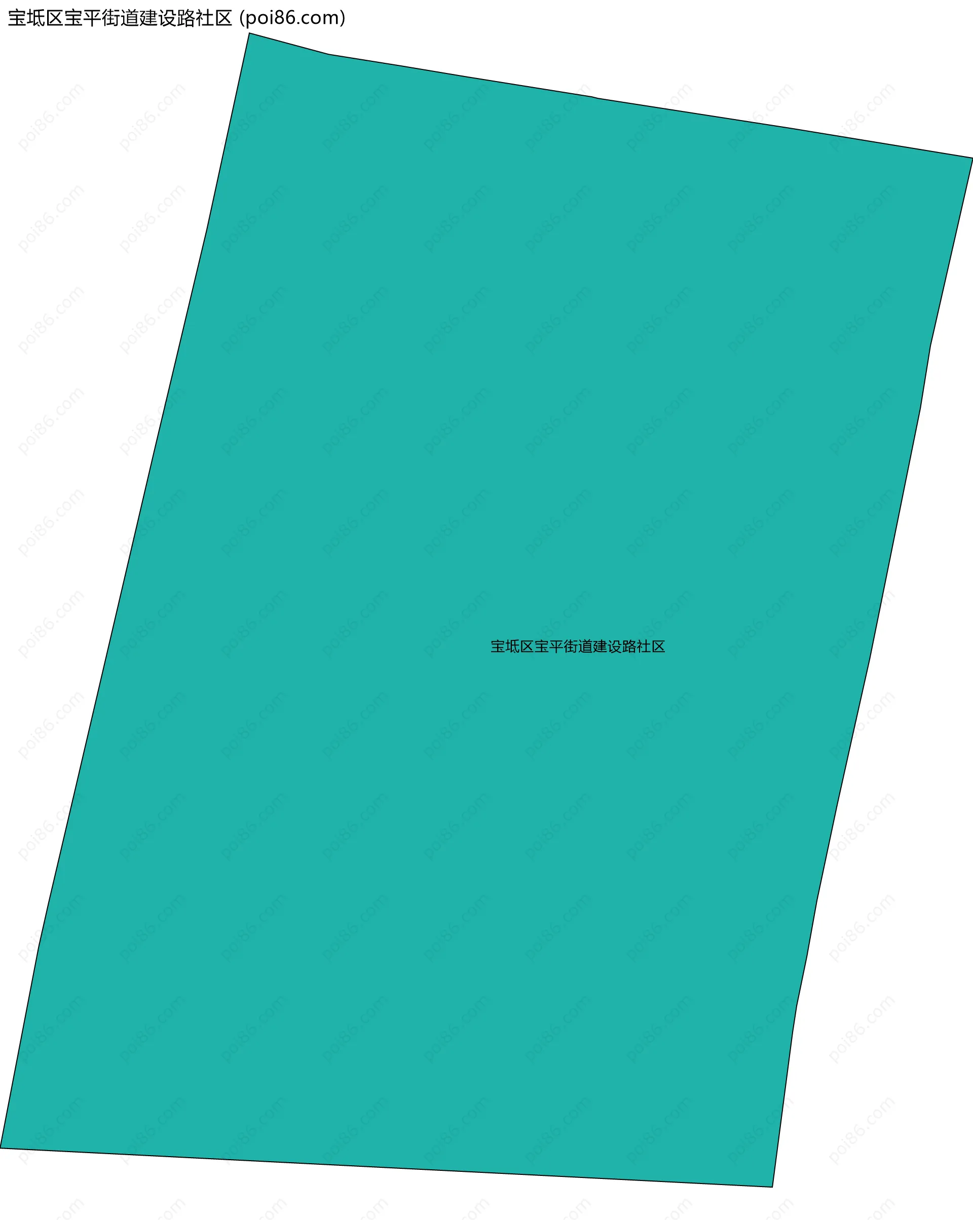 宝坻区宝平街道建设路社区边界地图