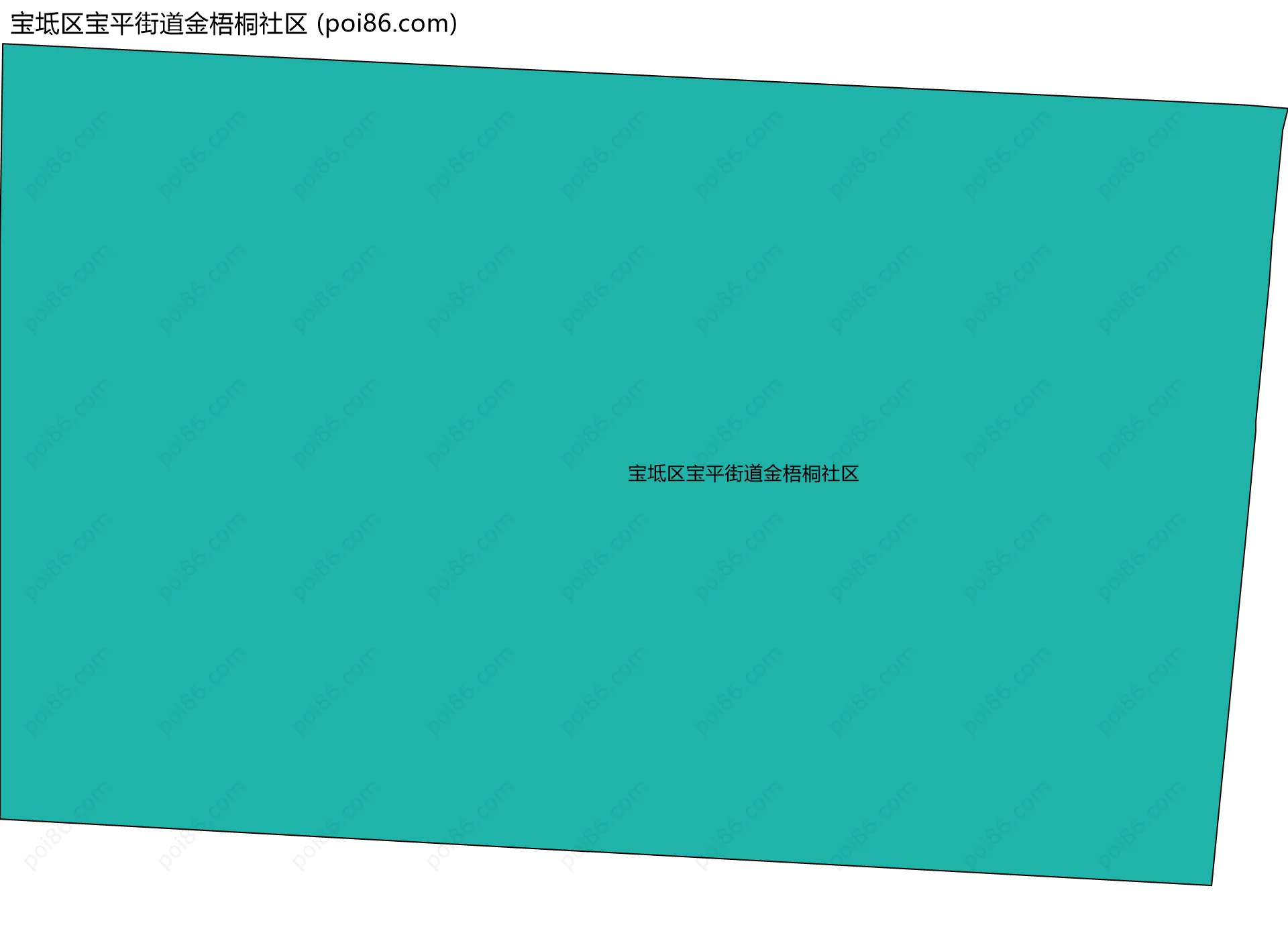 宝坻区宝平街道金梧桐社区边界地图