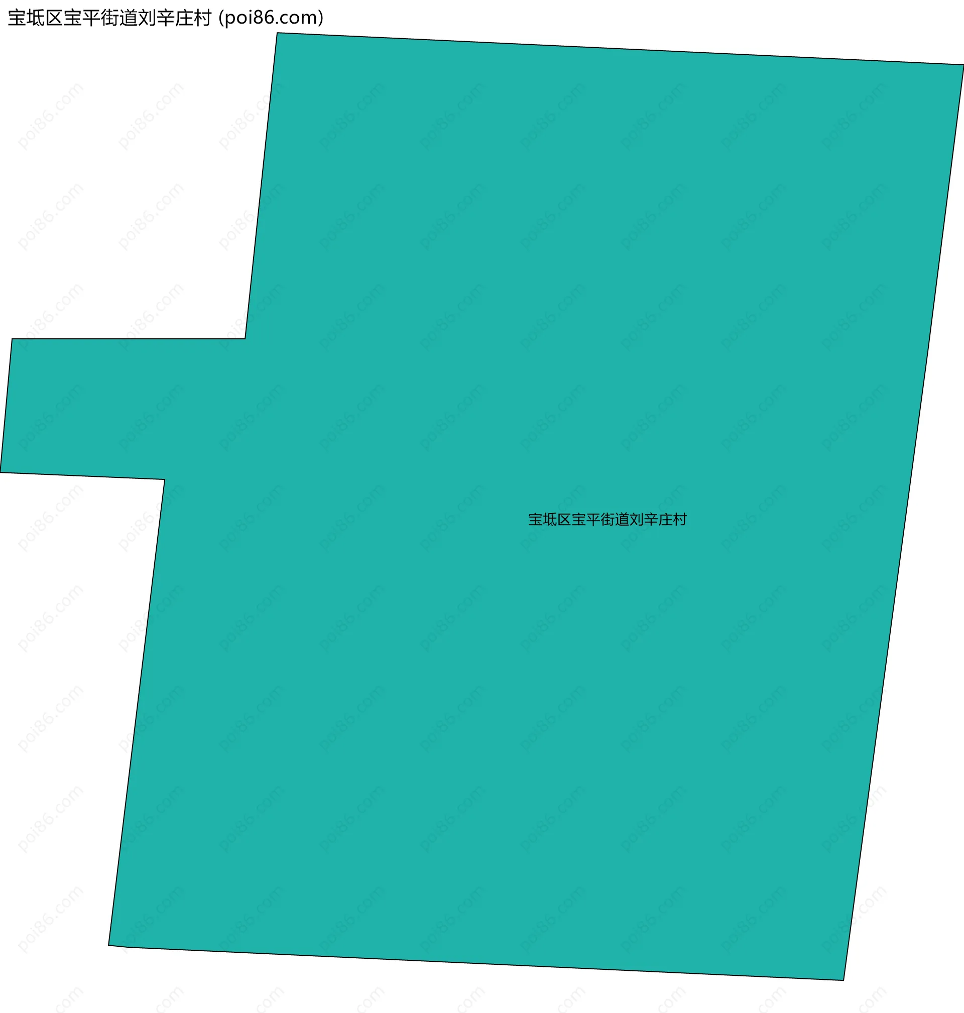 宝坻区宝平街道刘辛庄村边界地图