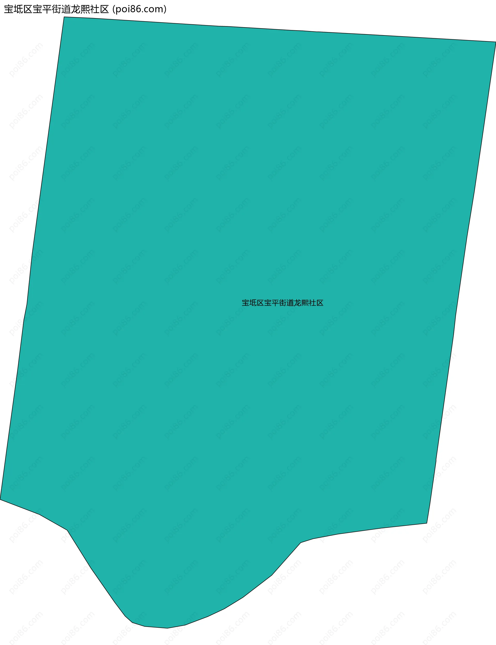 宝坻区宝平街道龙熙社区边界地图