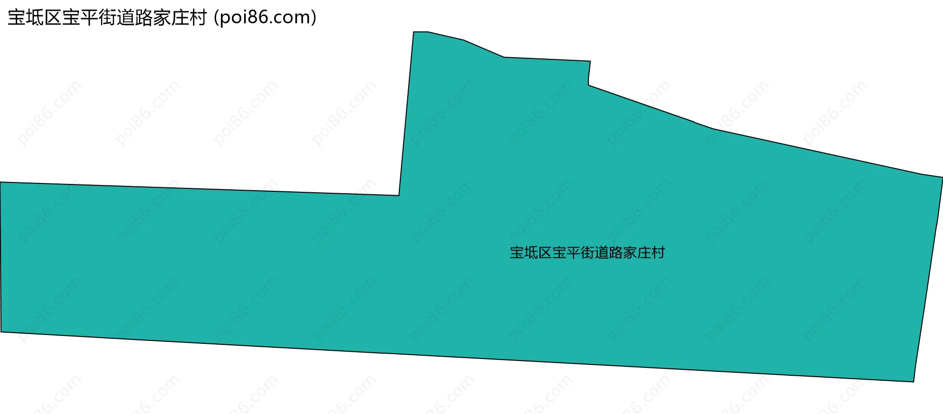宝坻区宝平街道路家庄村边界地图