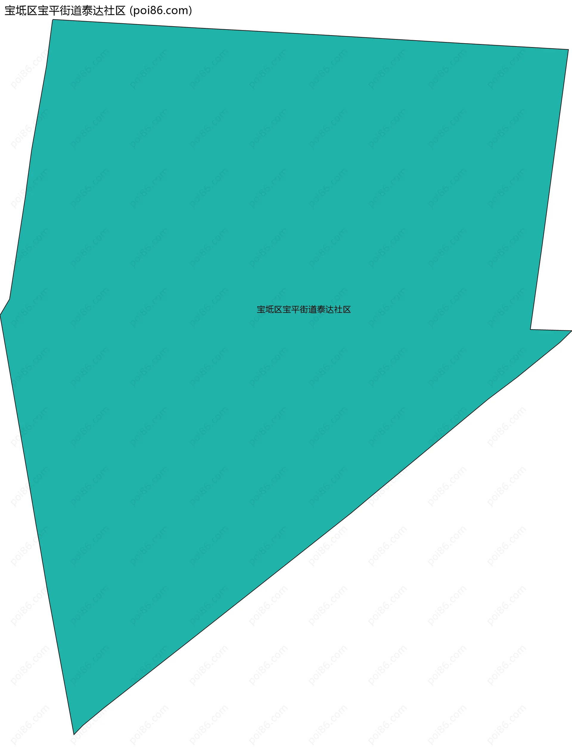 宝坻区宝平街道泰达社区边界地图