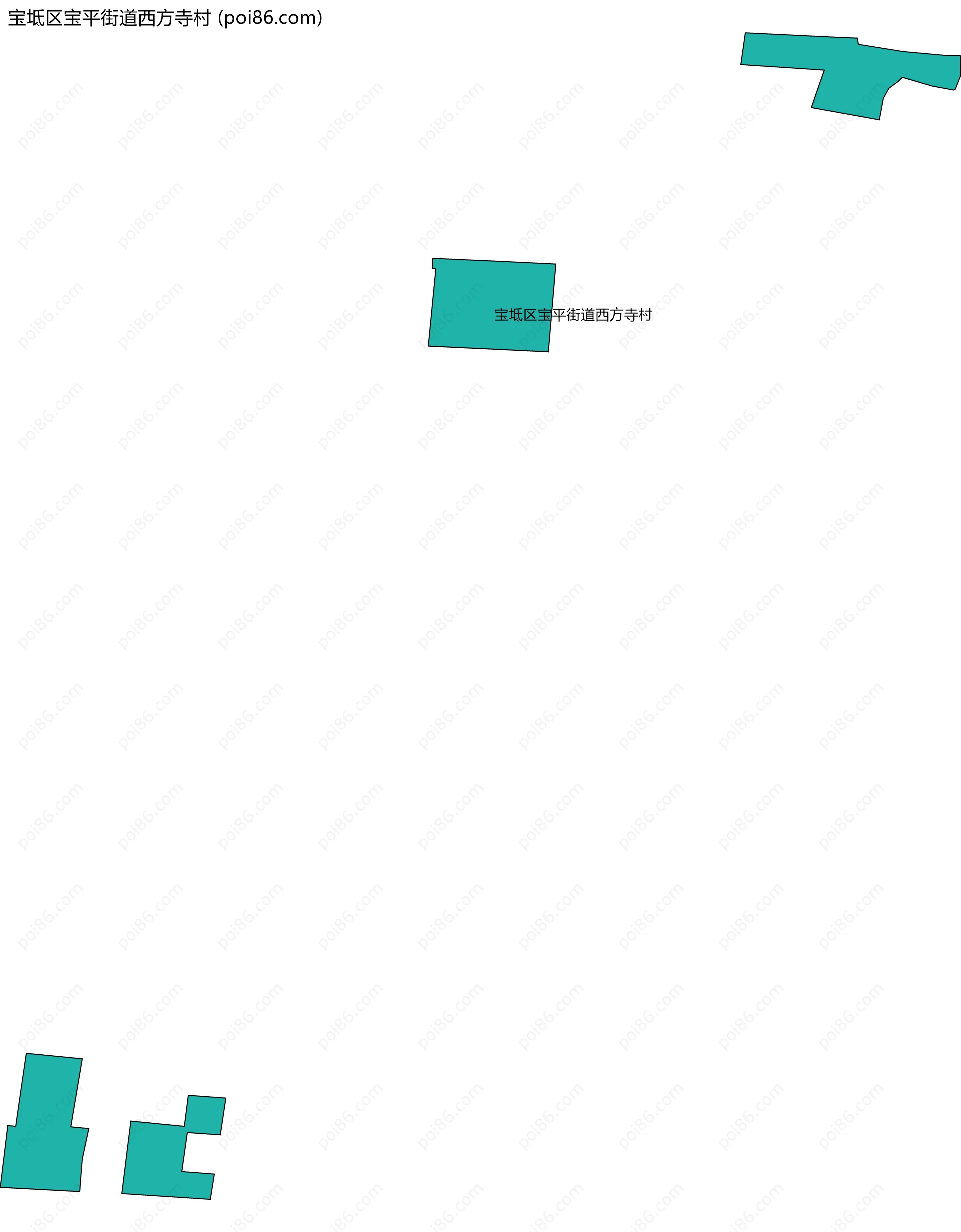 宝坻区宝平街道西方寺村边界地图
