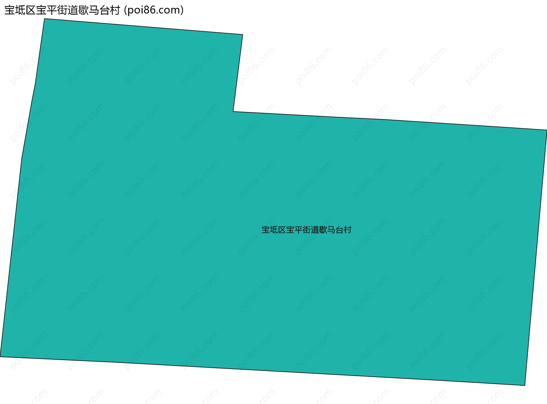 宝坻区宝平街道歇马台村边界地图