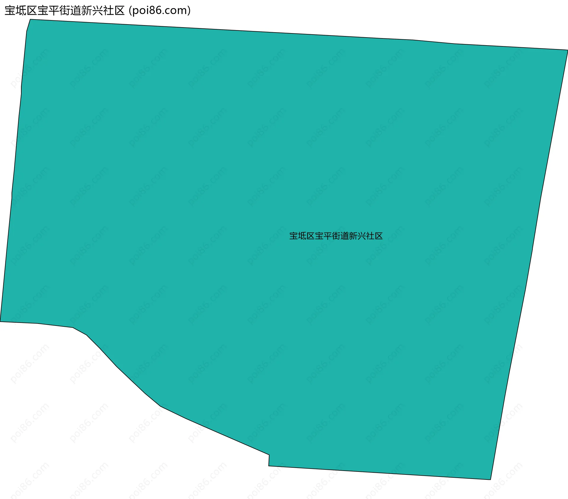 宝坻区宝平街道新兴社区边界地图