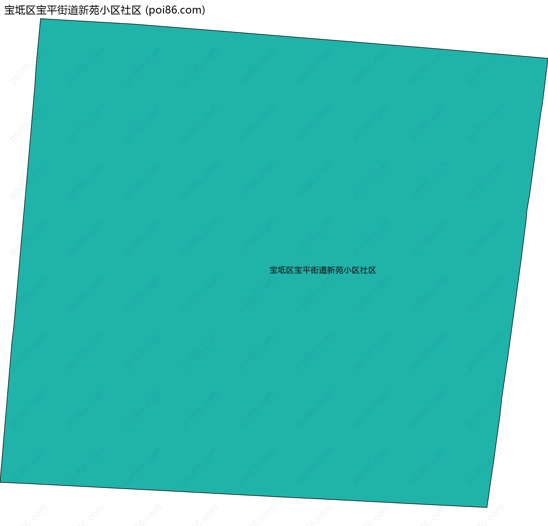 宝坻区宝平街道新苑小区社区边界地图