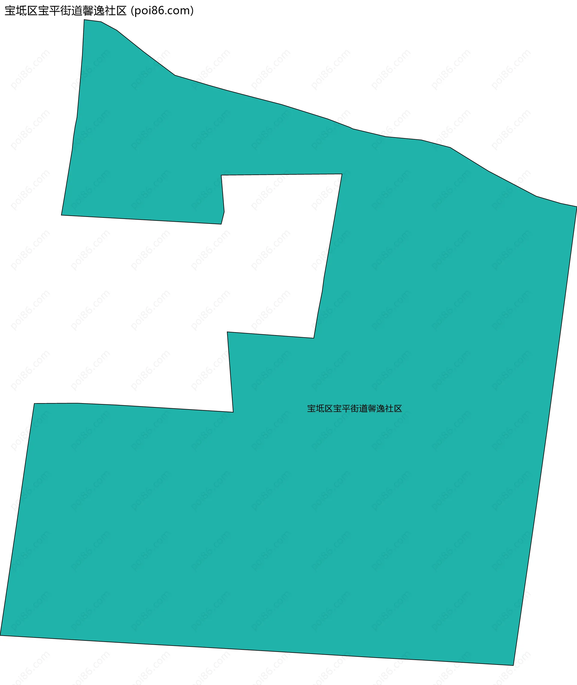 宝坻区宝平街道馨逸社区边界地图