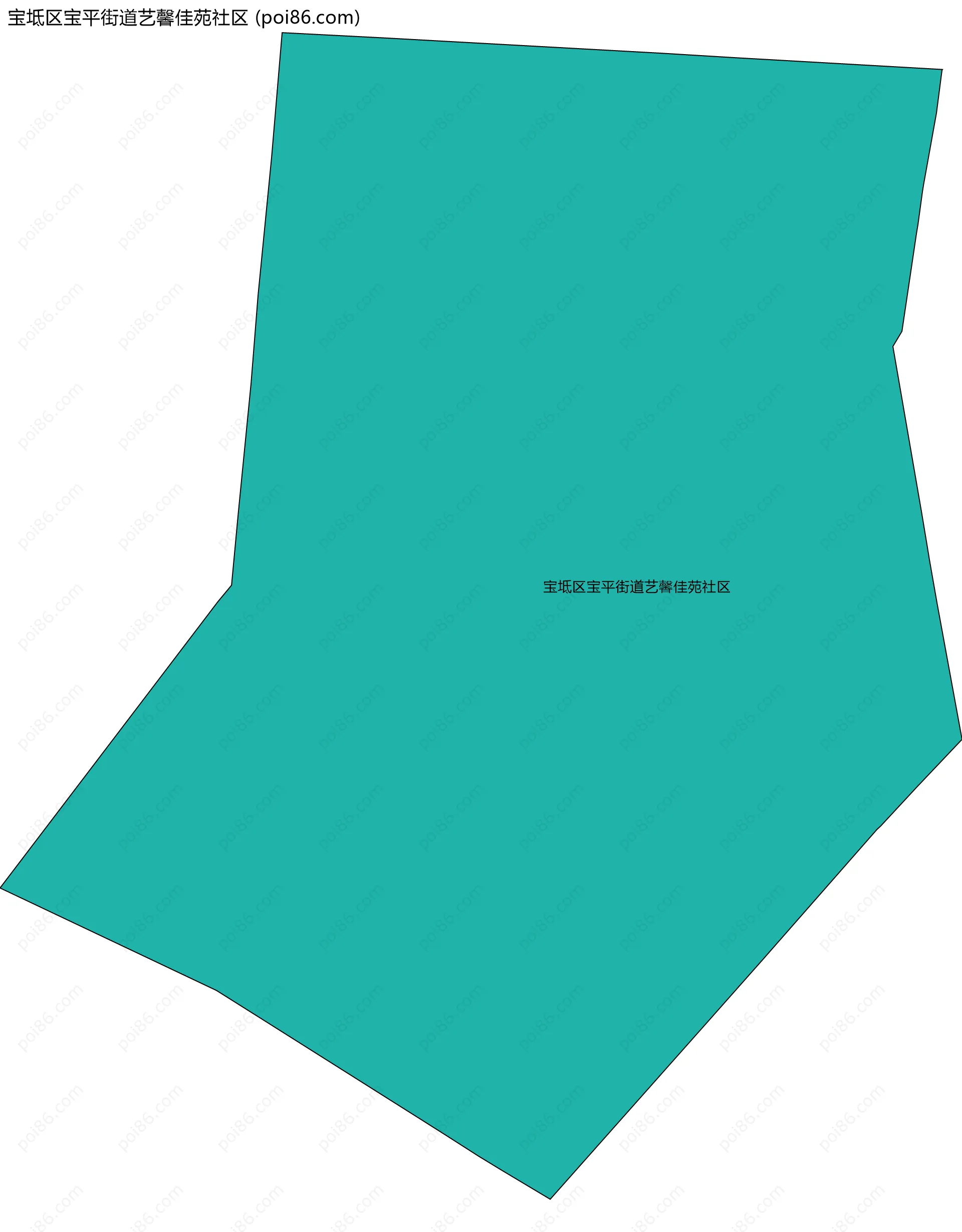 宝坻区宝平街道艺馨佳苑社区边界地图