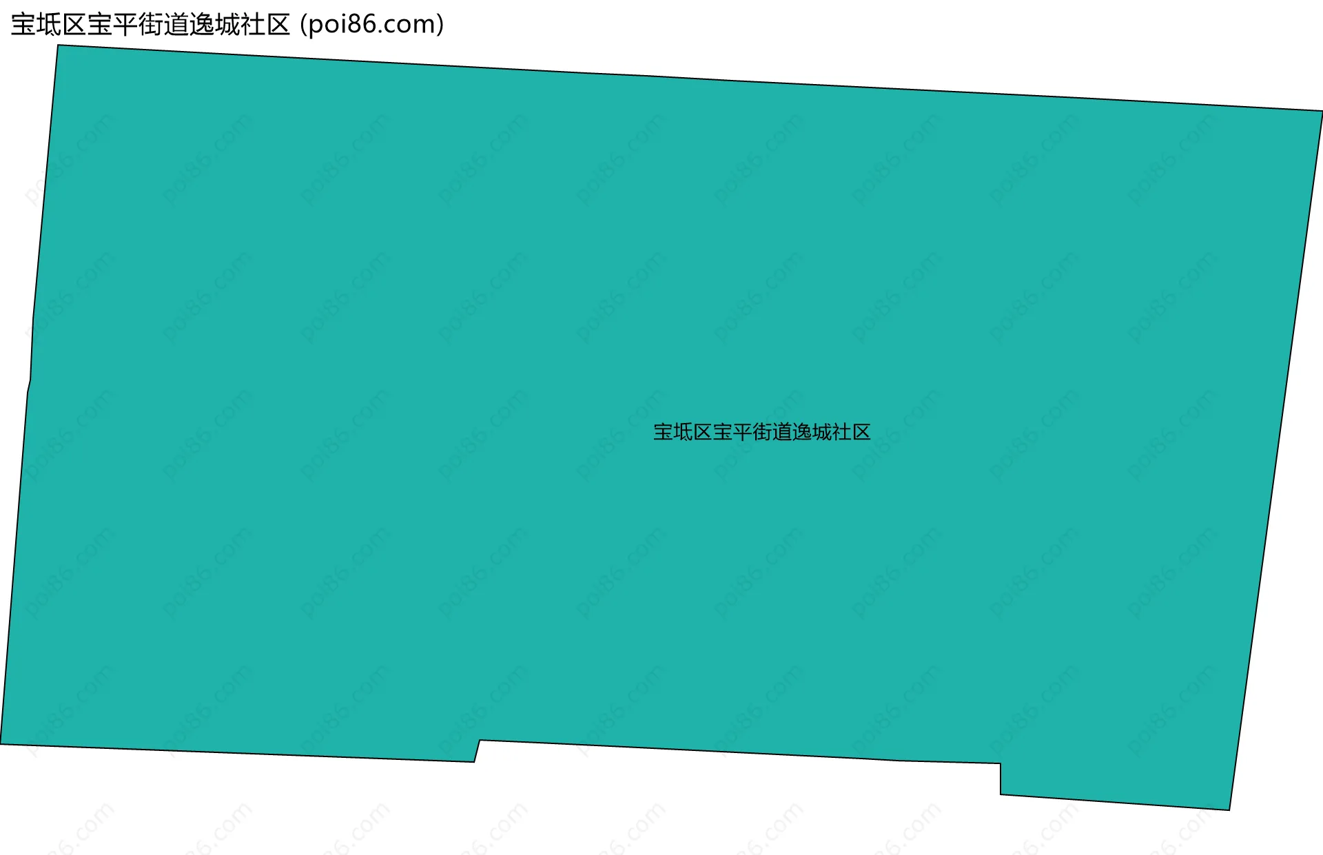 宝坻区宝平街道逸城社区边界地图
