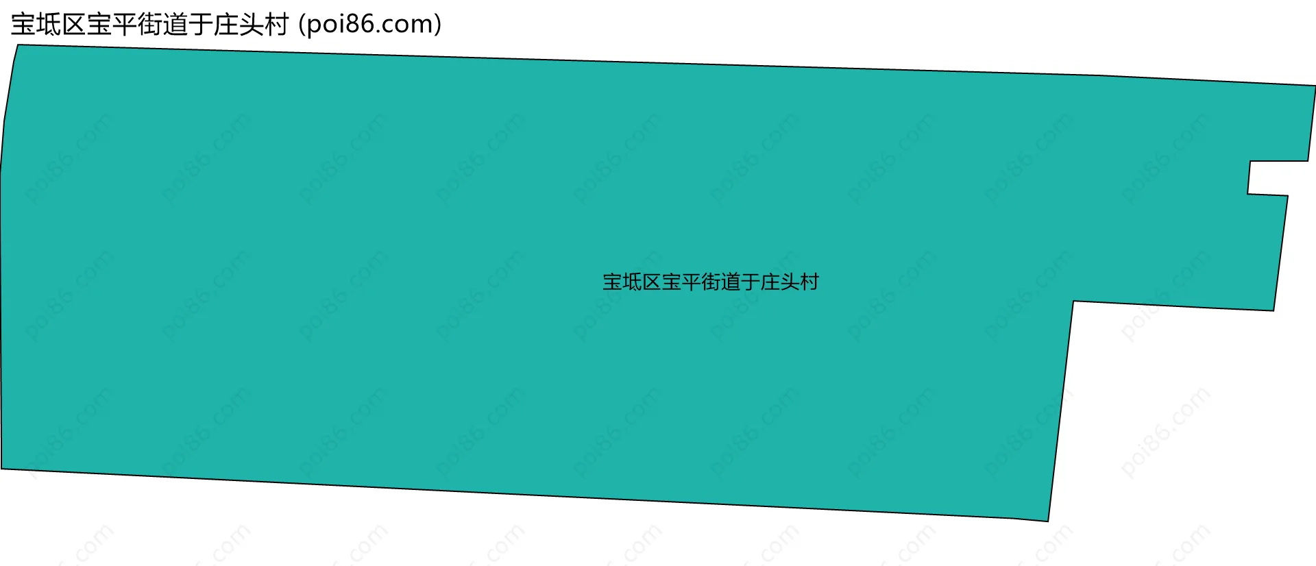 宝坻区宝平街道于庄头村边界地图