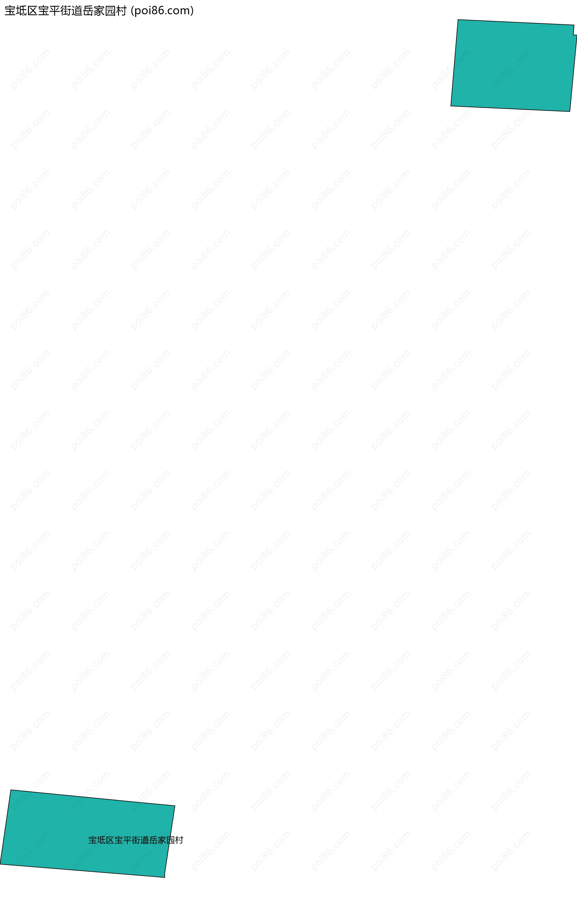 宝坻区宝平街道岳家园村边界地图