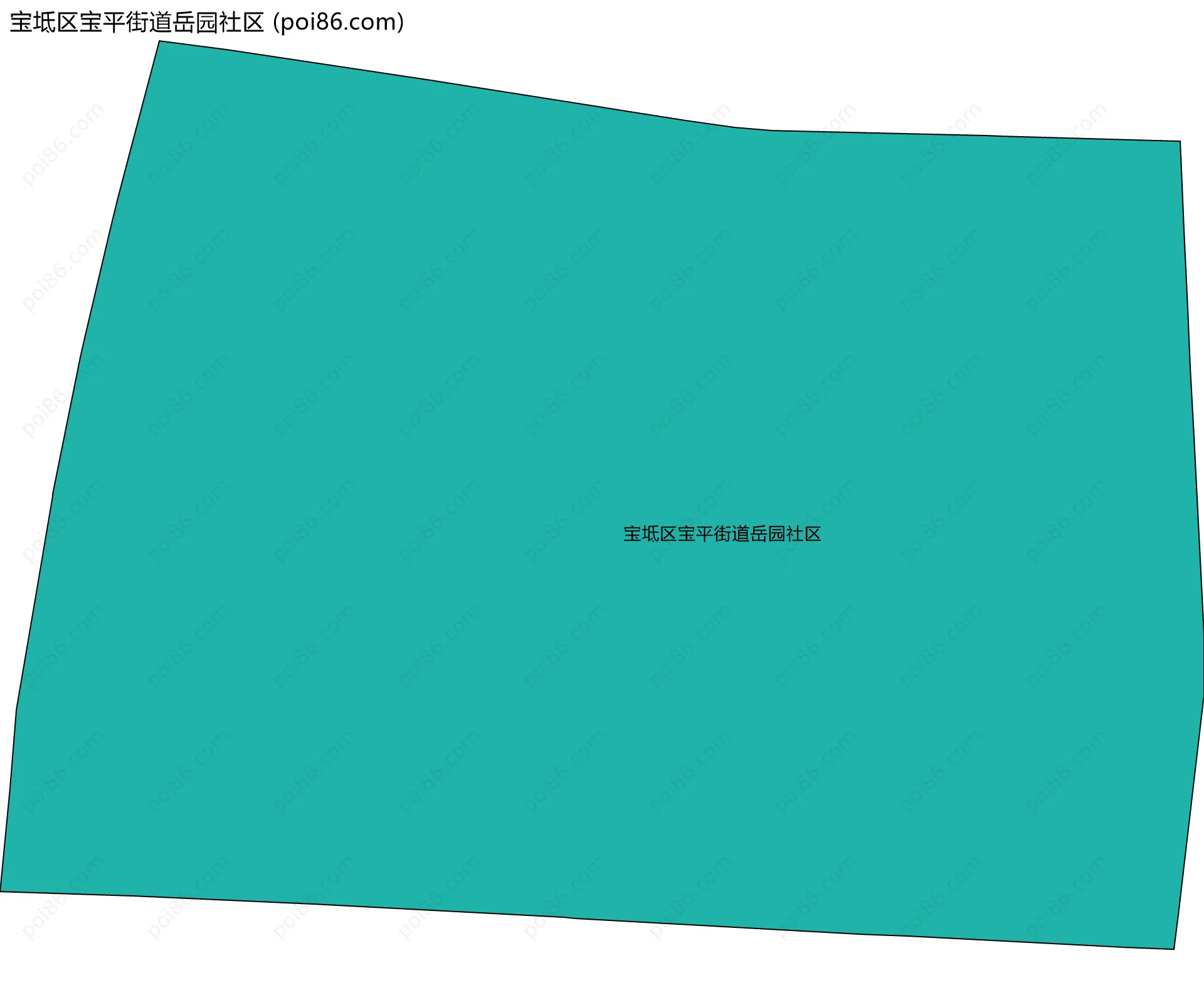 宝坻区宝平街道岳园社区边界地图