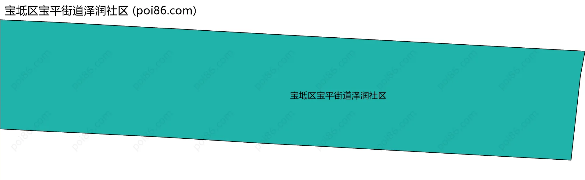 宝坻区宝平街道泽润社区边界地图