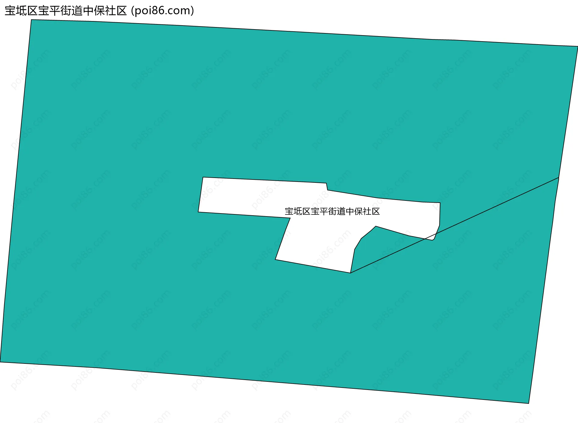 宝坻区宝平街道中保社区边界地图