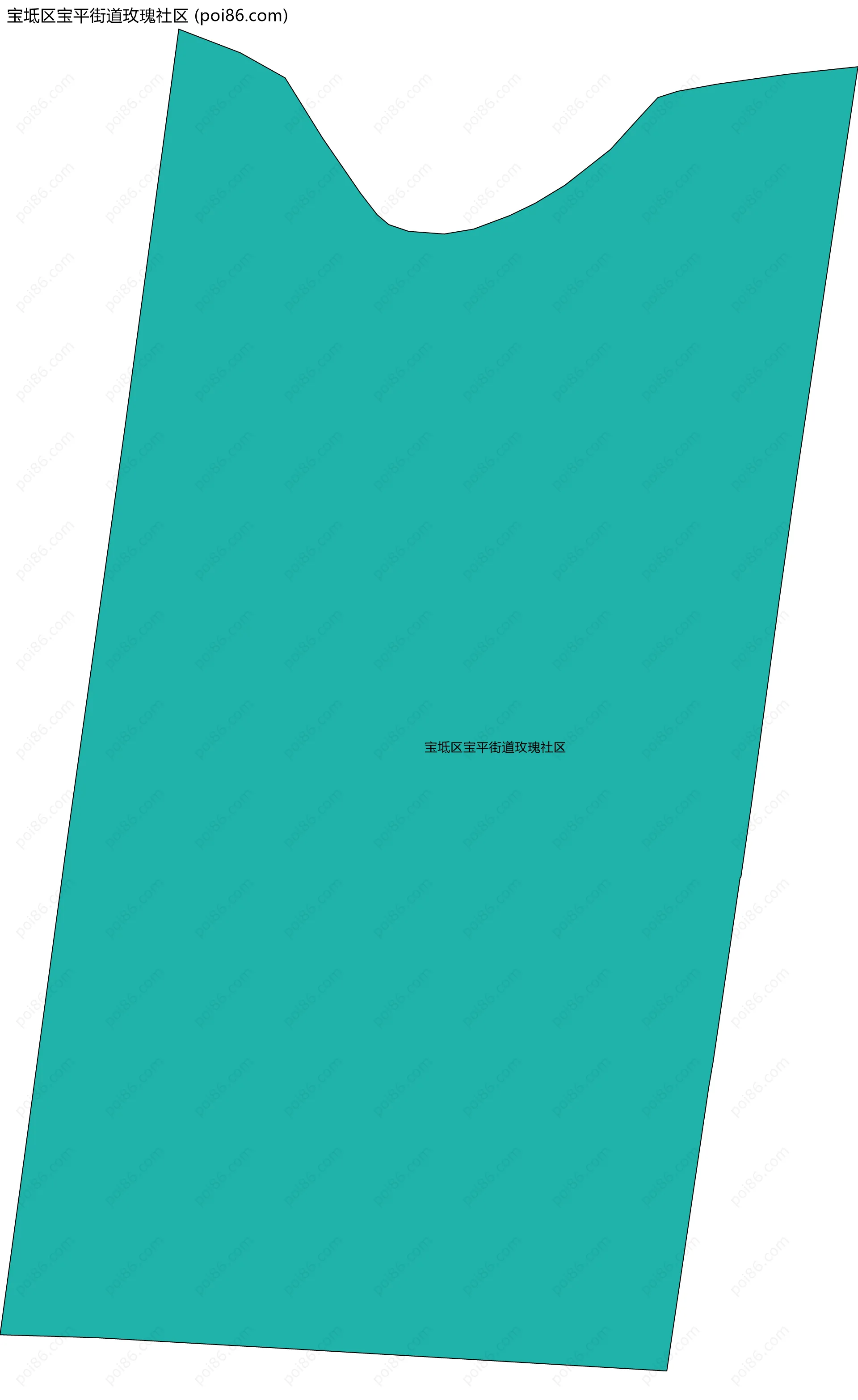 宝坻区宝平街道玫瑰社区边界地图