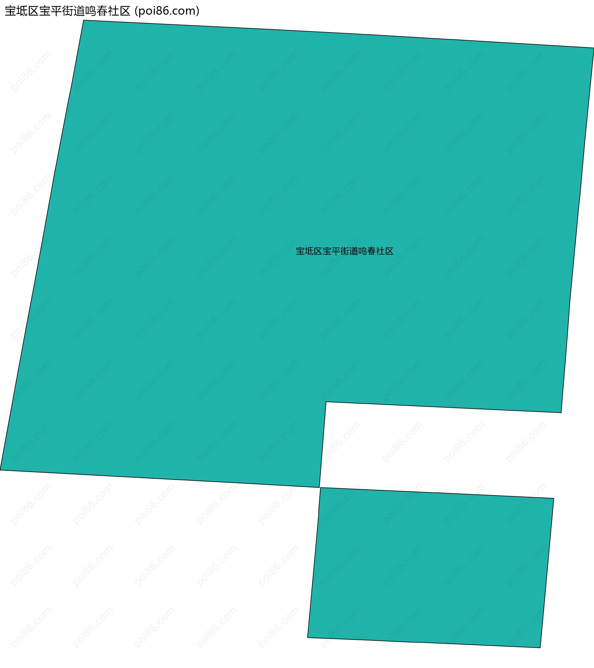 宝坻区宝平街道鸣春社区边界地图