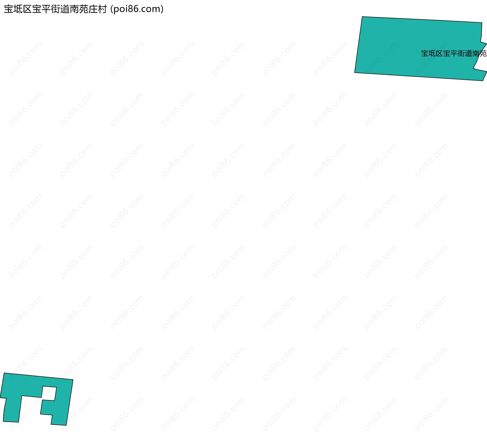 宝坻区宝平街道南苑庄村边界地图