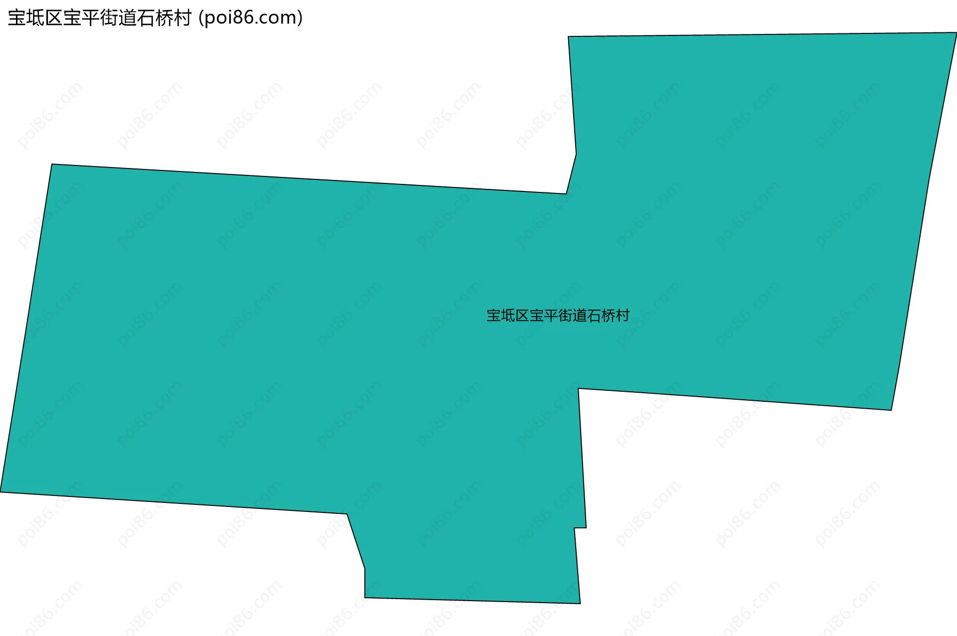 宝坻区宝平街道石桥村边界地图