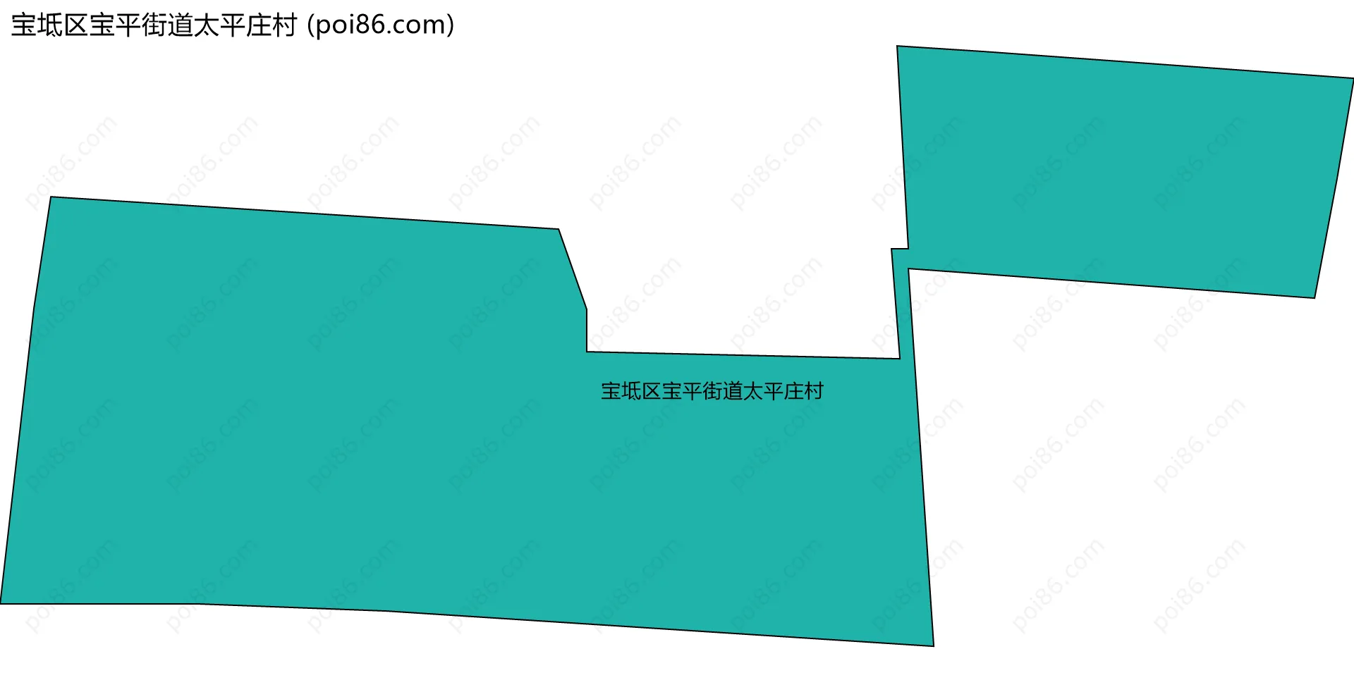 宝坻区宝平街道太平庄村边界地图