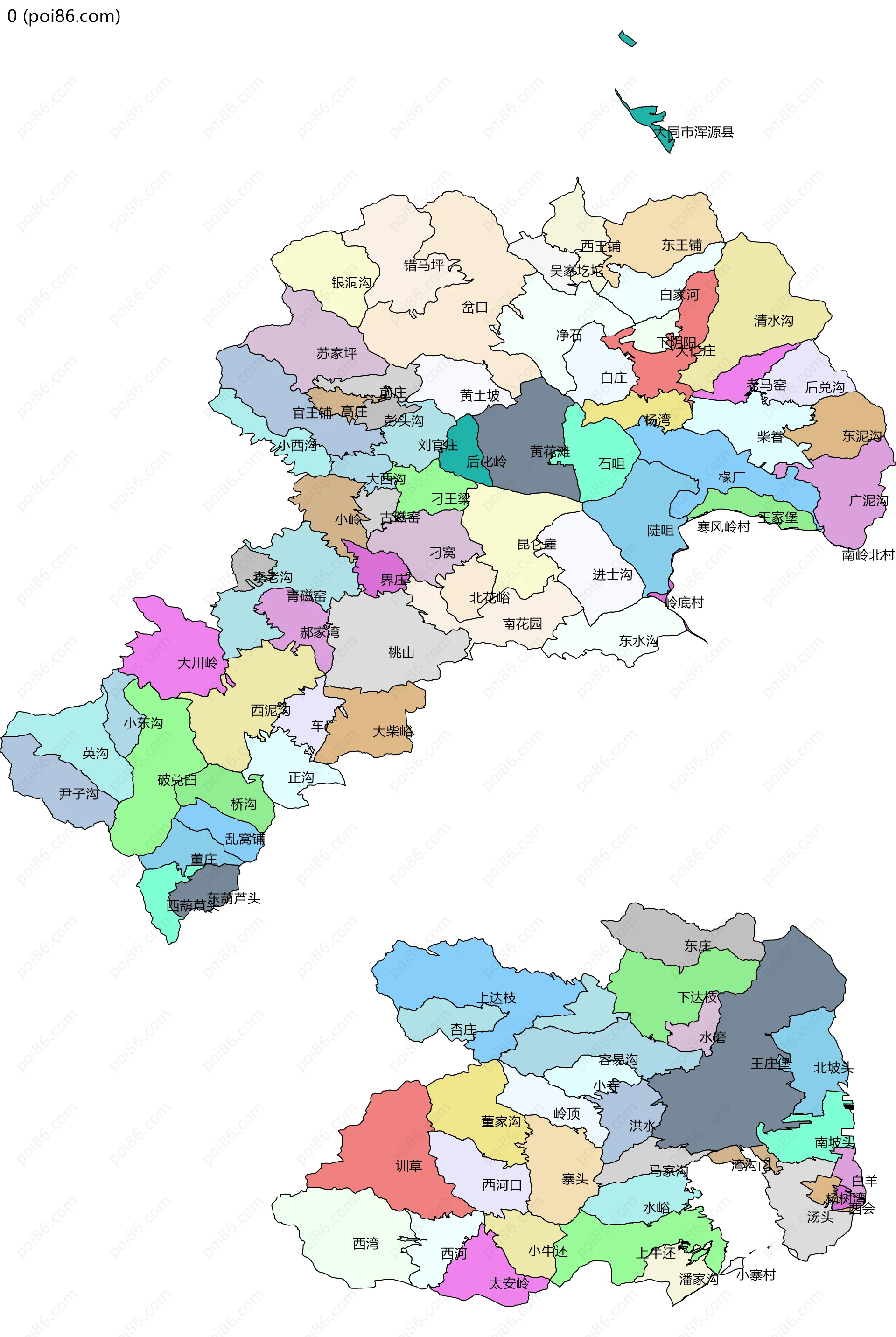 0边界地图(五级行政区划)