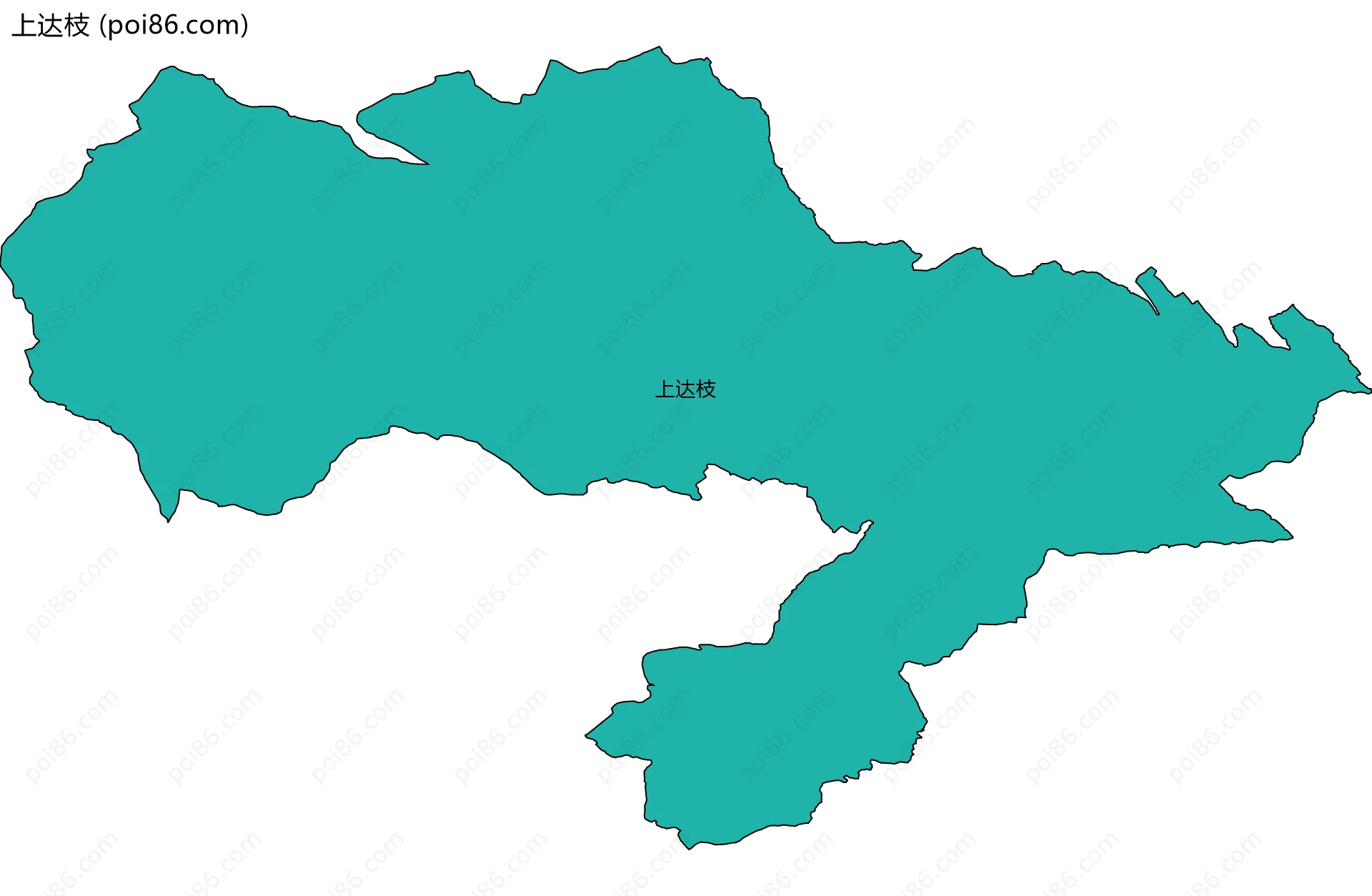 上达枝边界地图