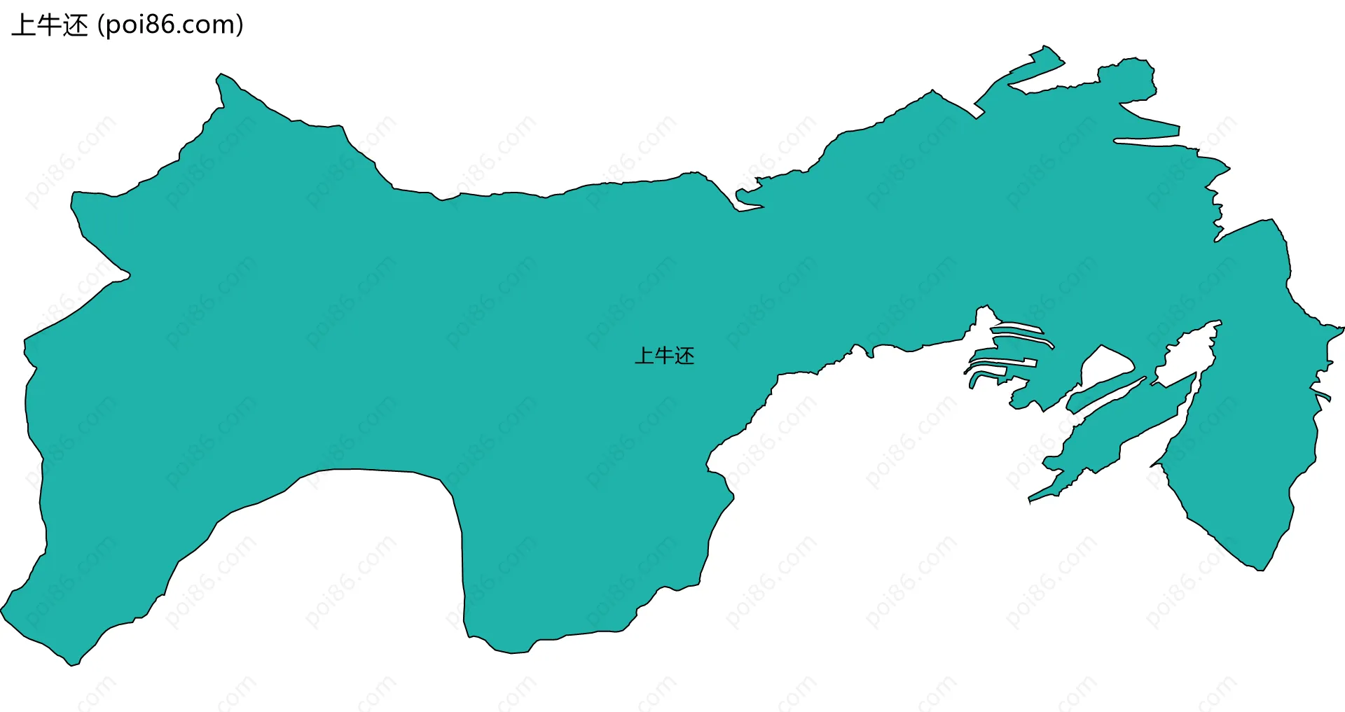 上牛还边界地图