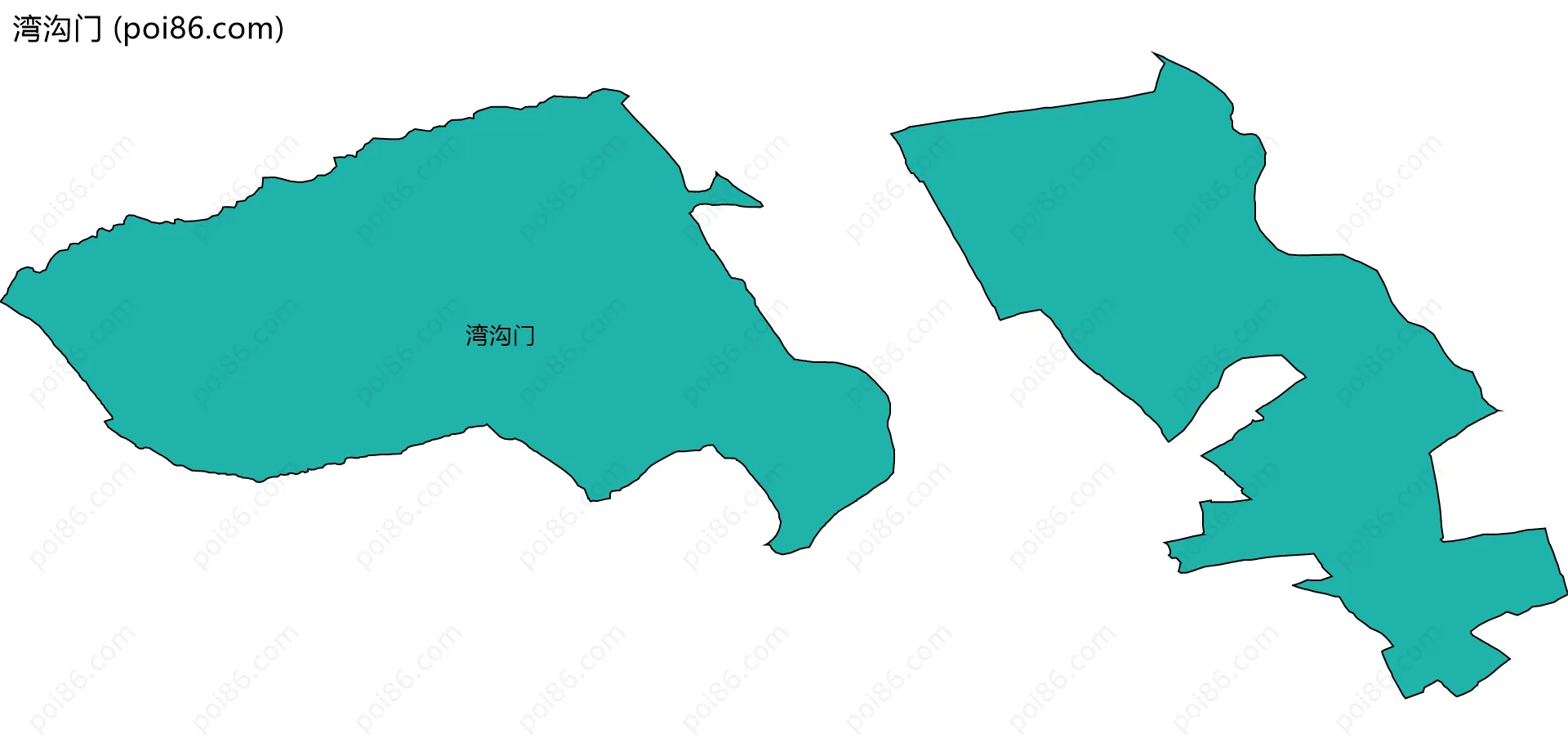 湾沟门边界地图