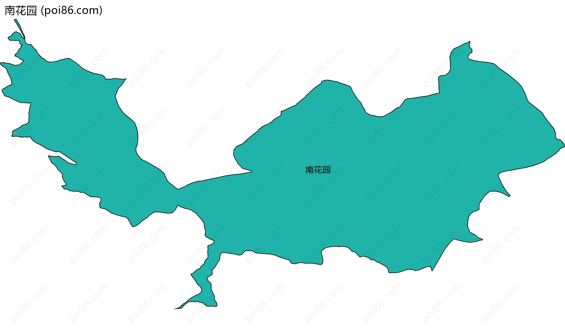 南花园边界地图