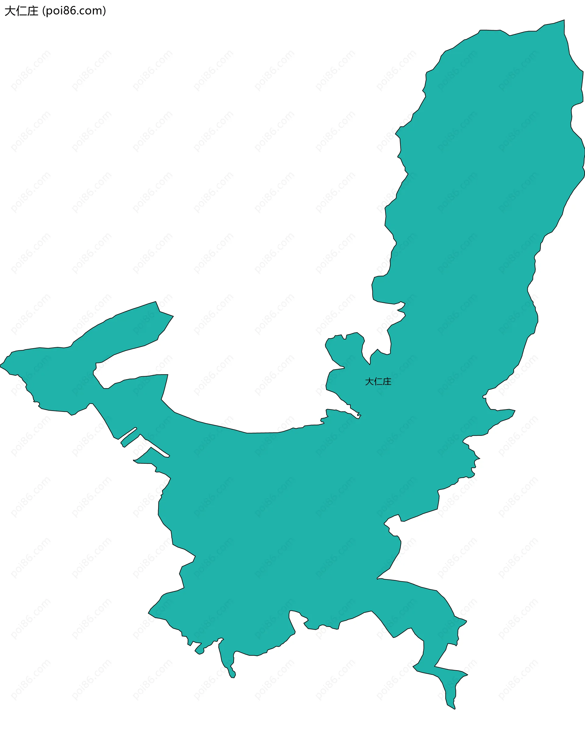 大仁庄边界地图