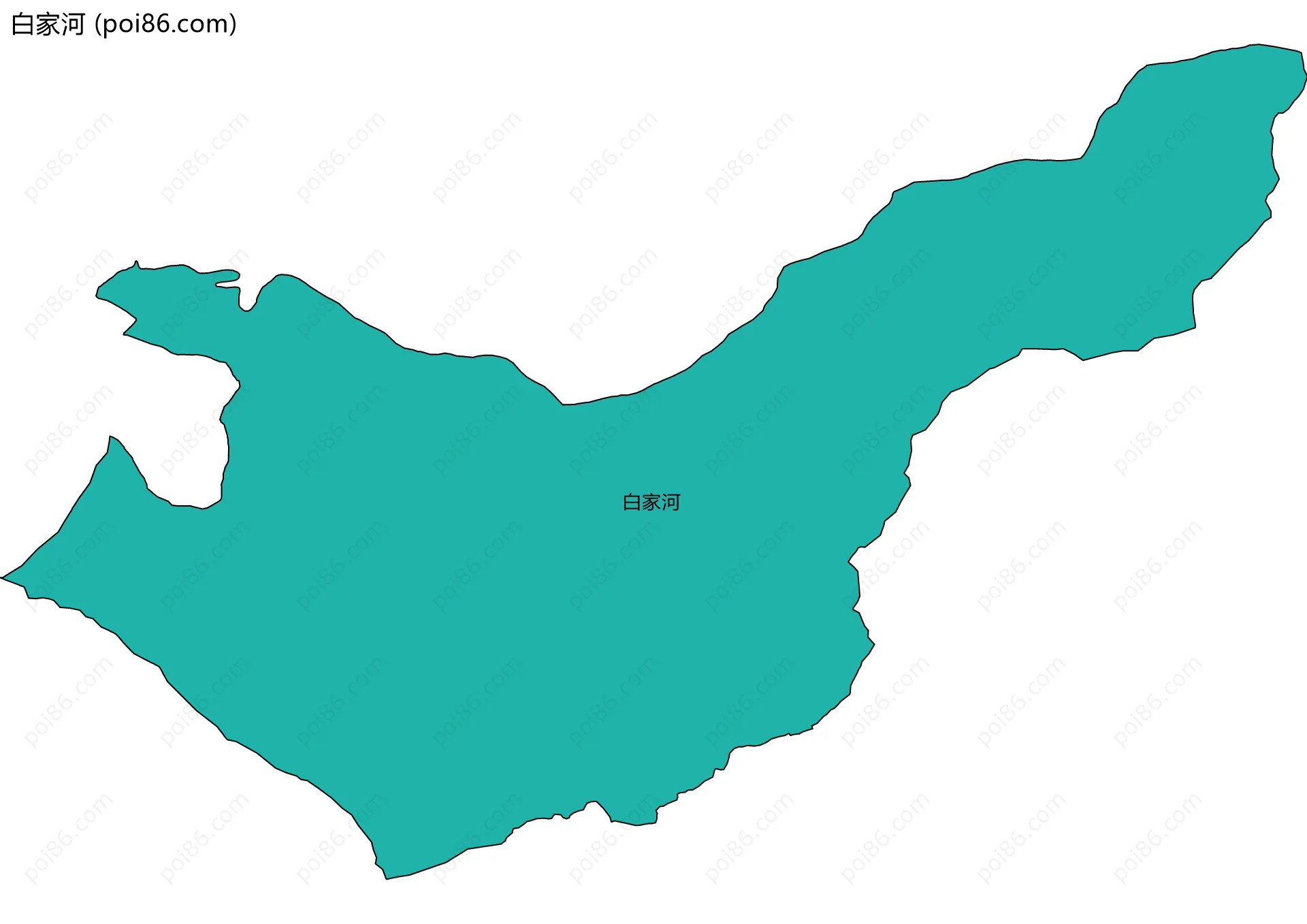 白家河边界地图