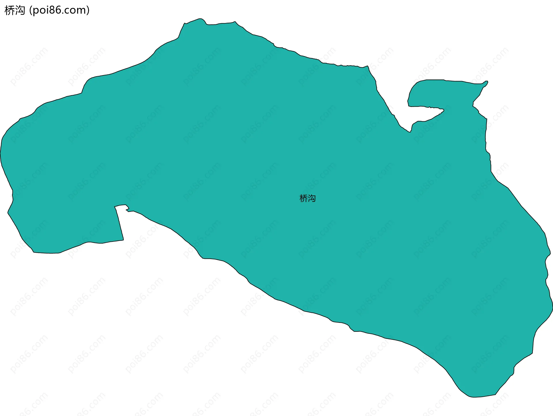 桥沟边界地图