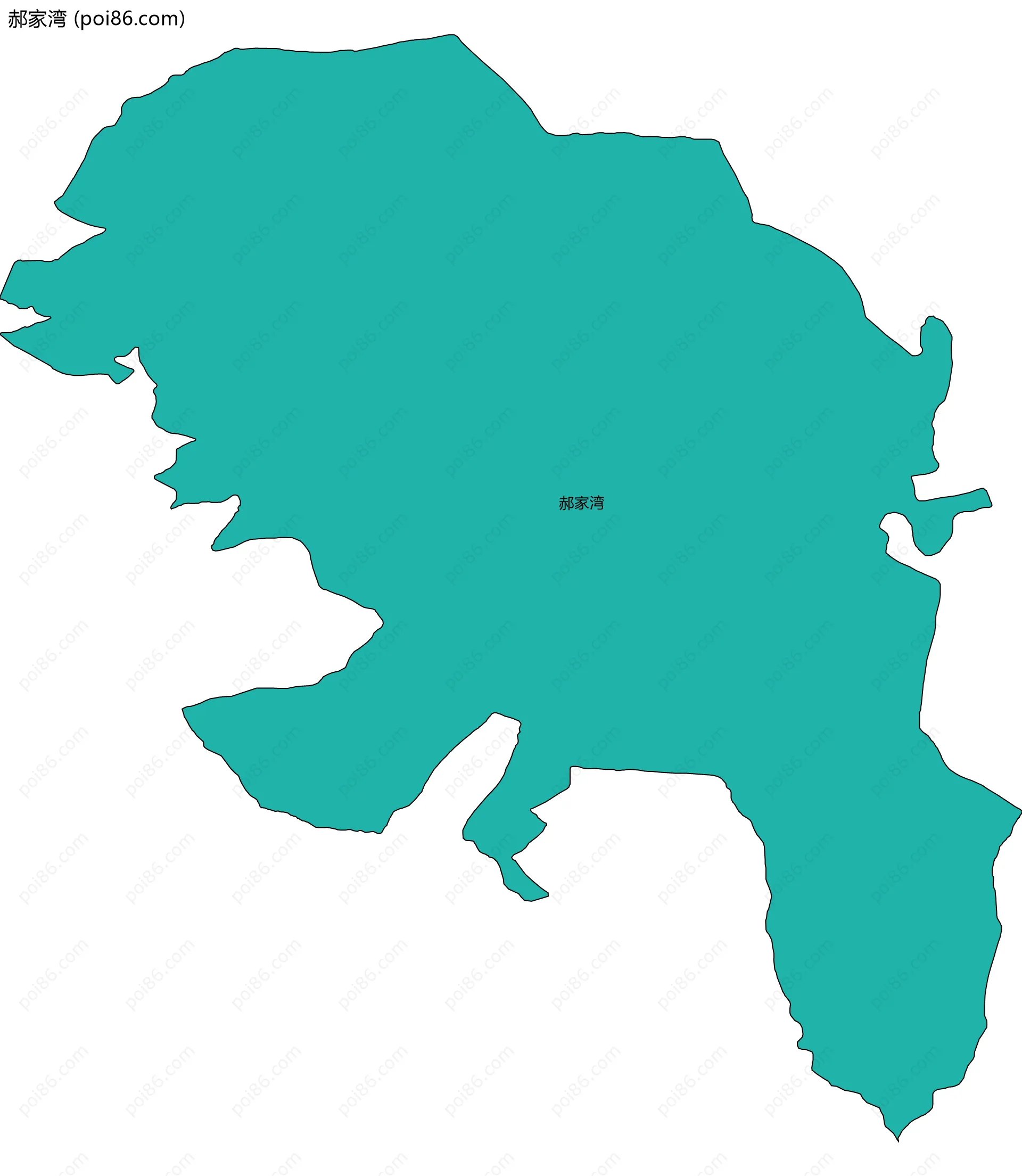 郝家湾边界地图