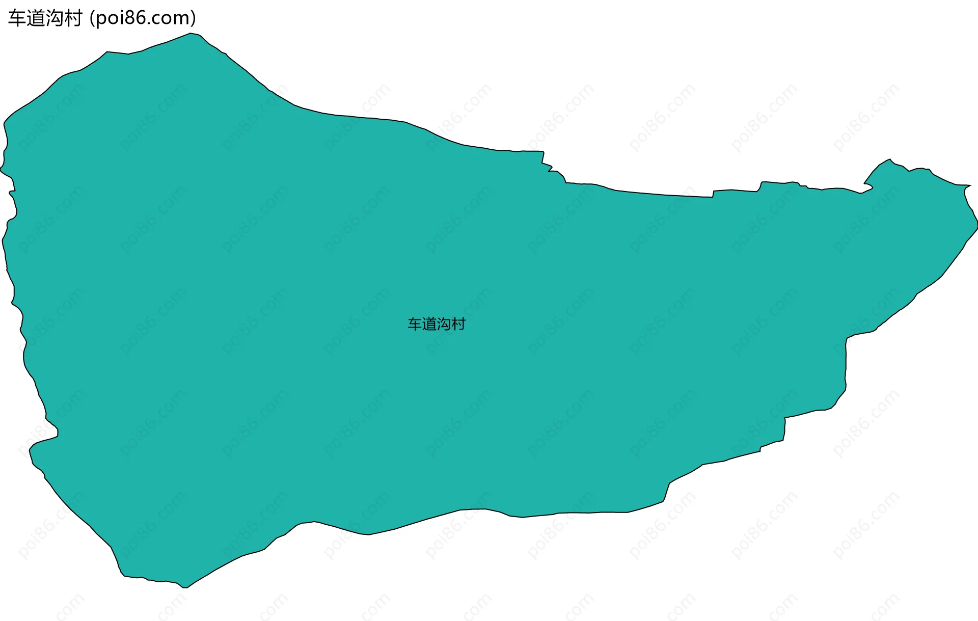 车道沟村边界地图