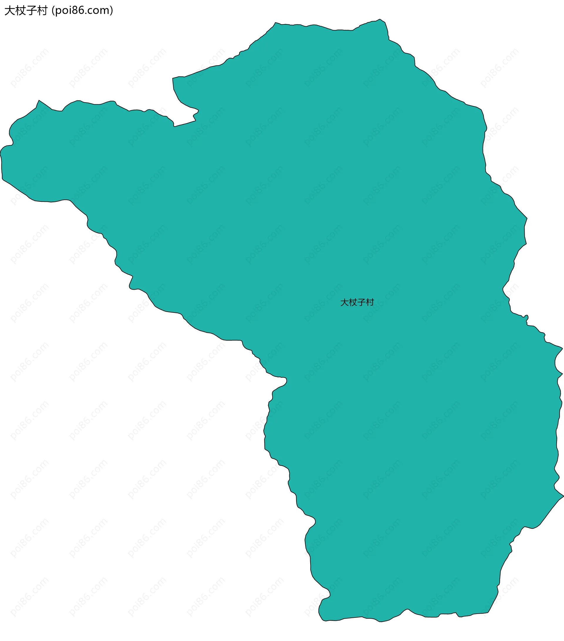 大杖子村边界地图