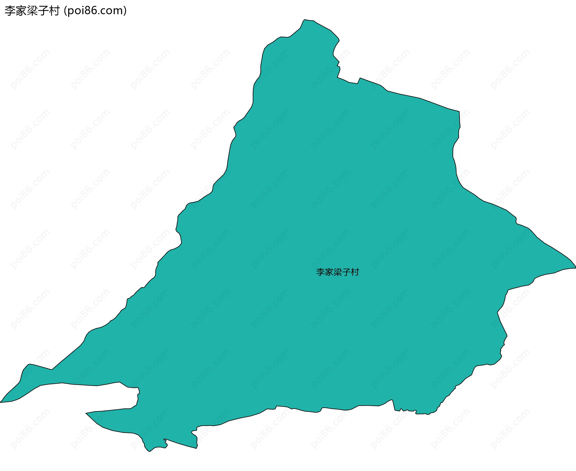 李家梁子村边界地图