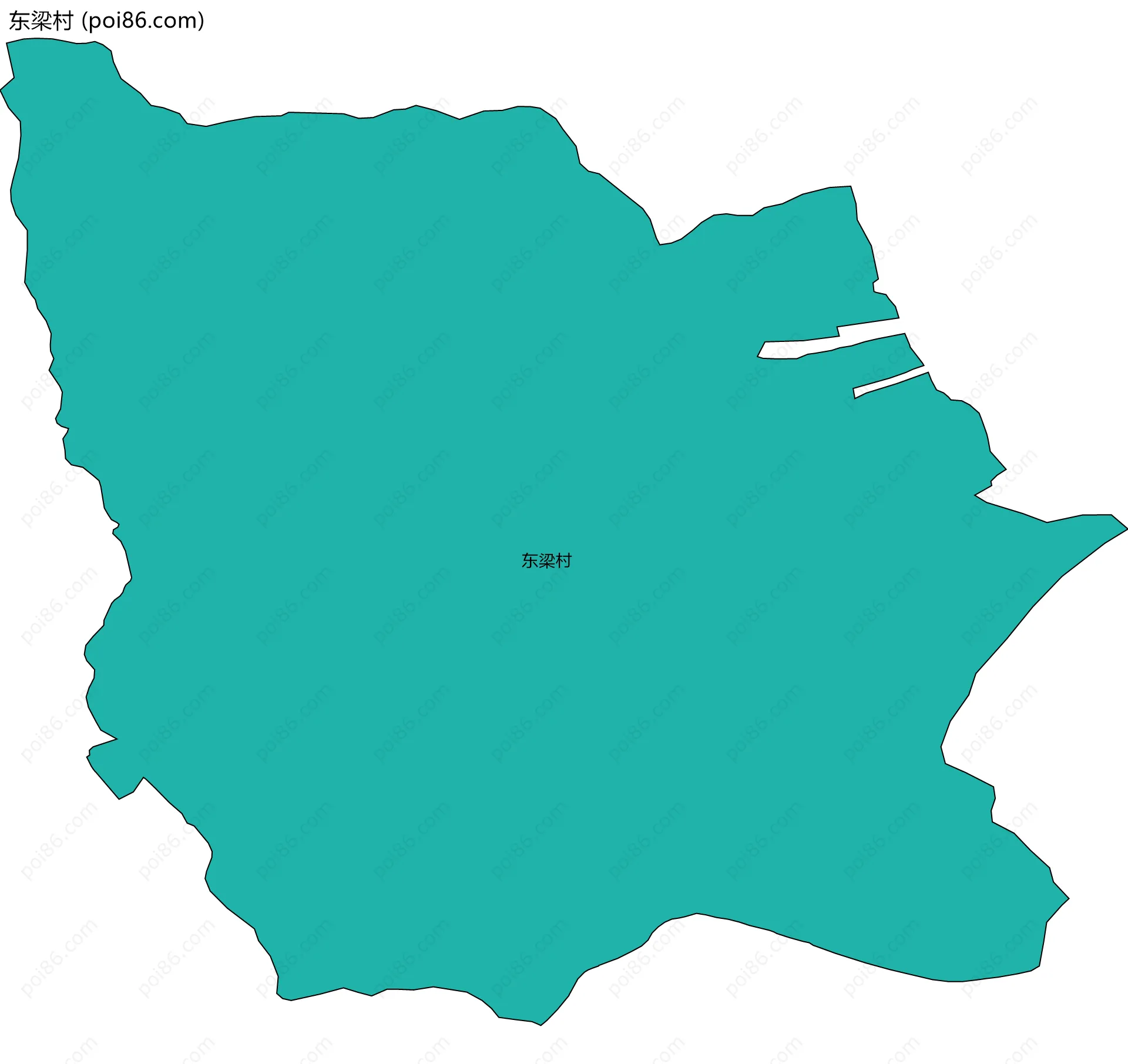 东梁村边界地图