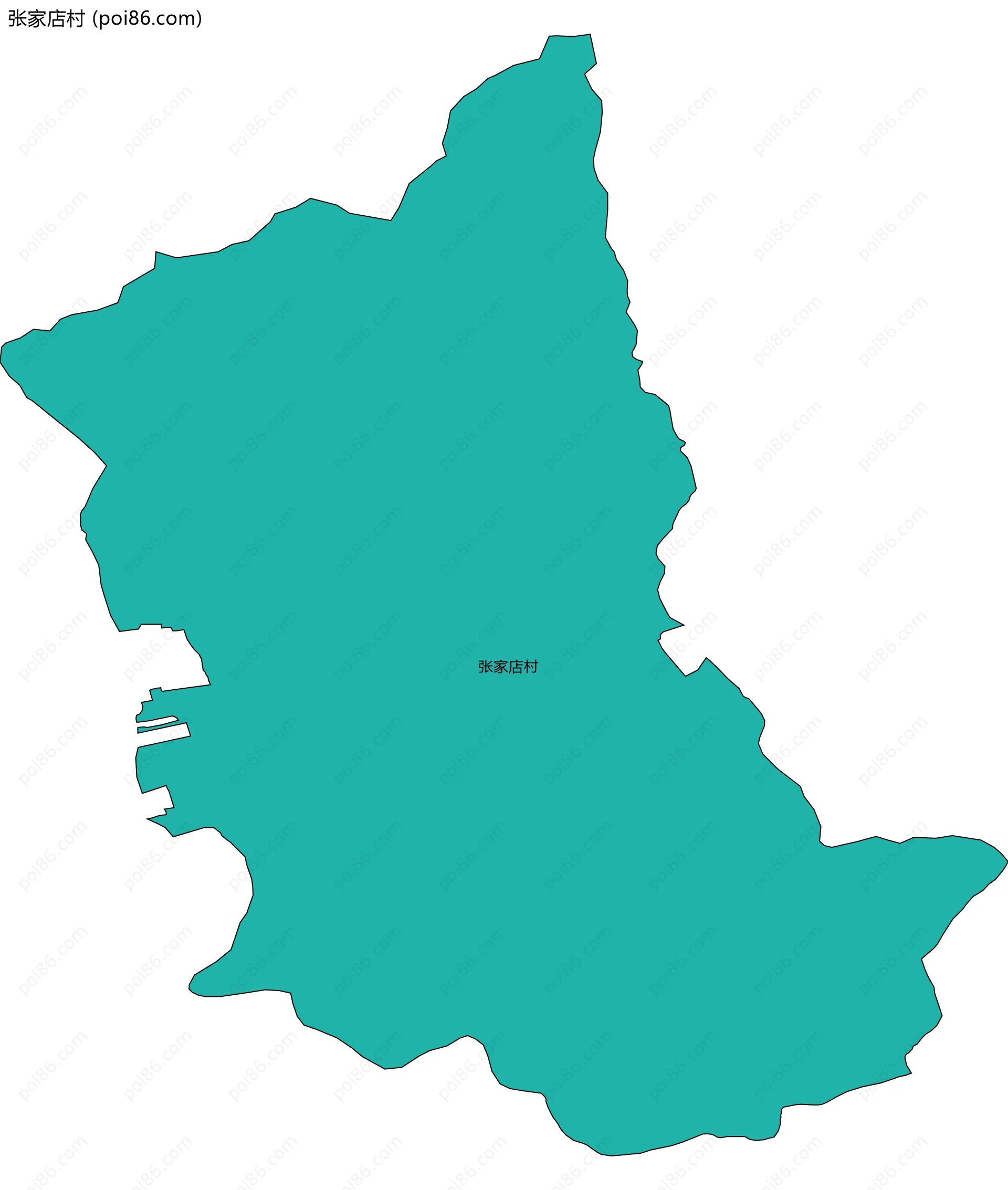 张家店村边界地图