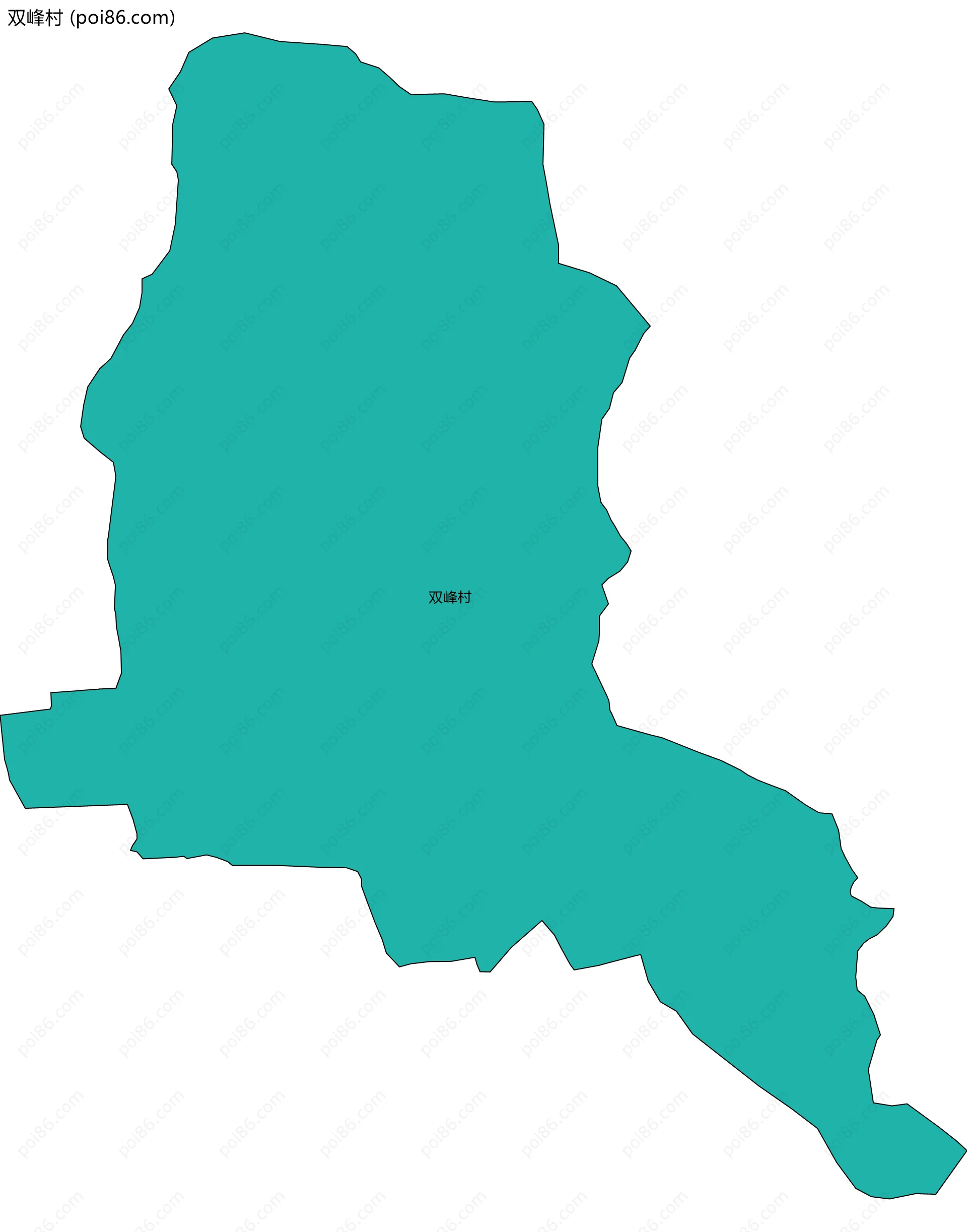 双峰村边界地图
