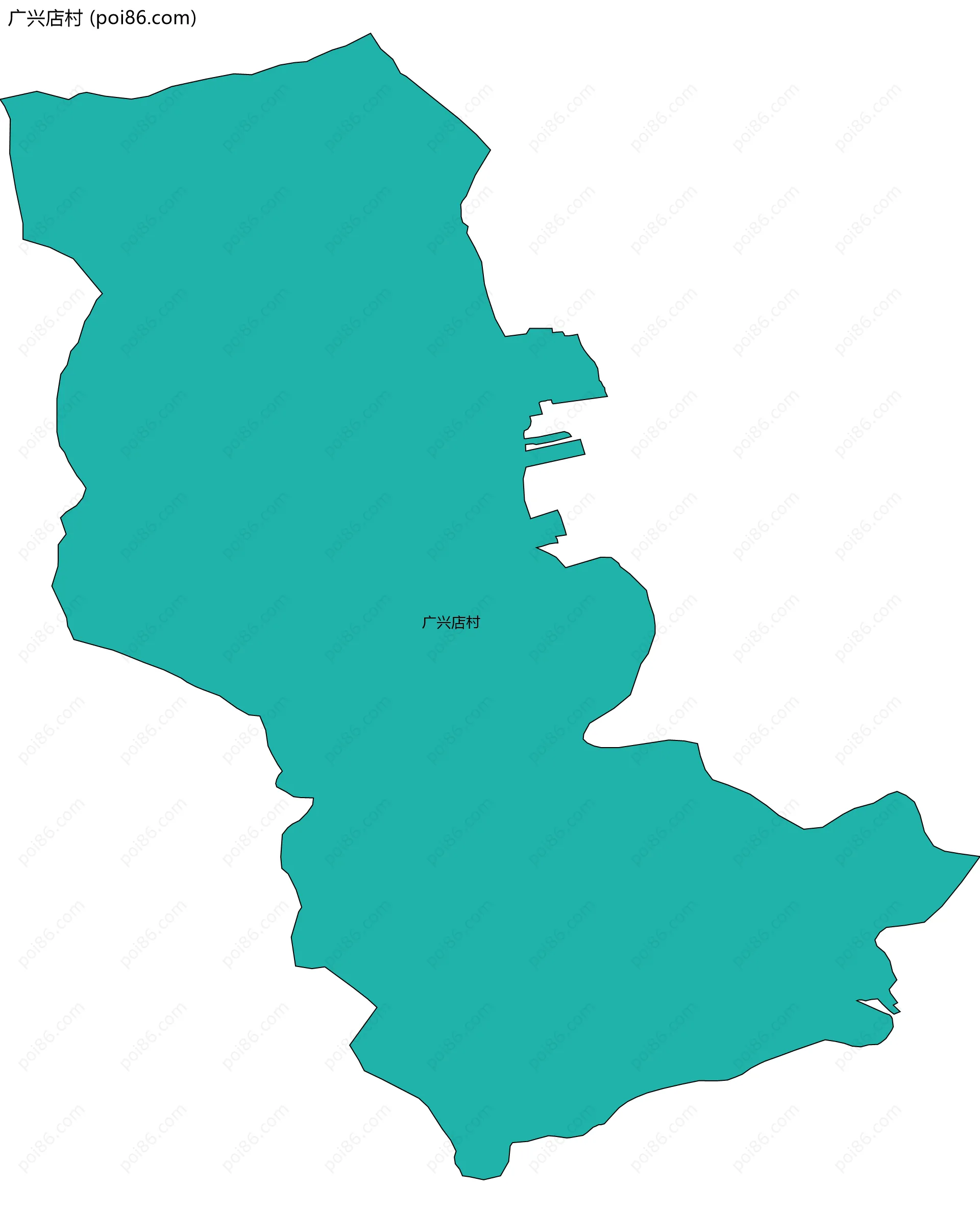 广兴店村边界地图