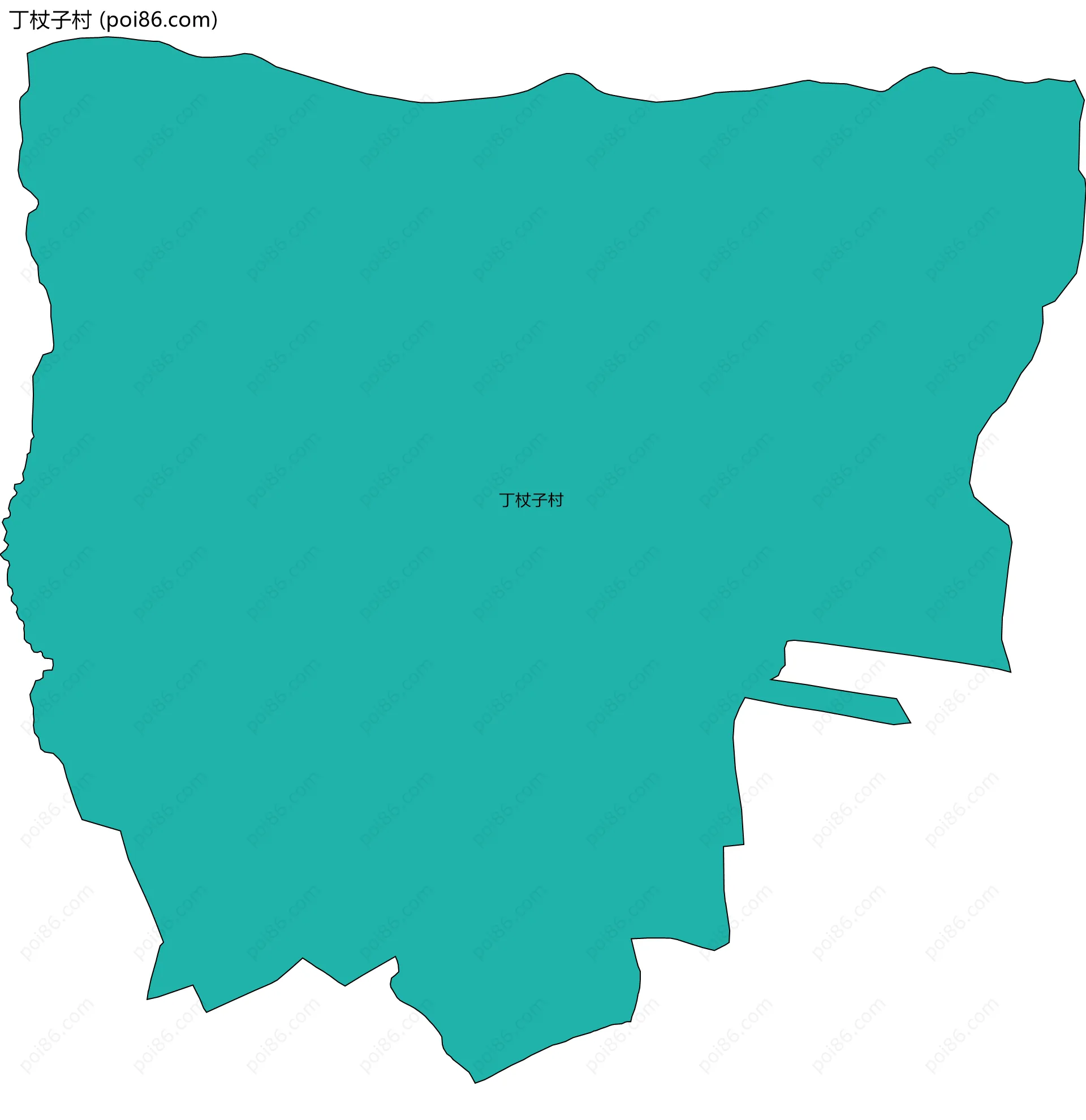 丁杖子村边界地图