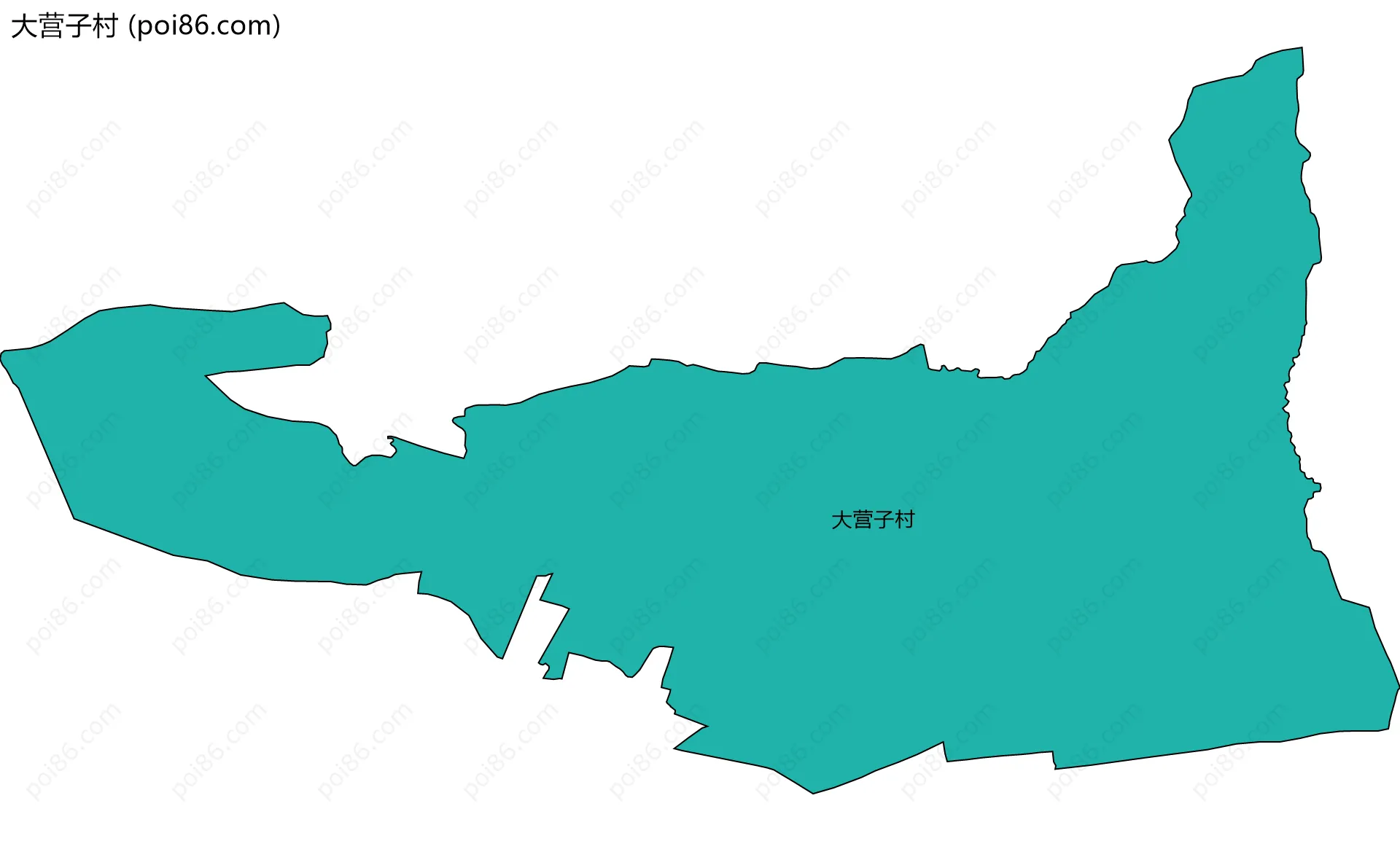 大营子村边界地图