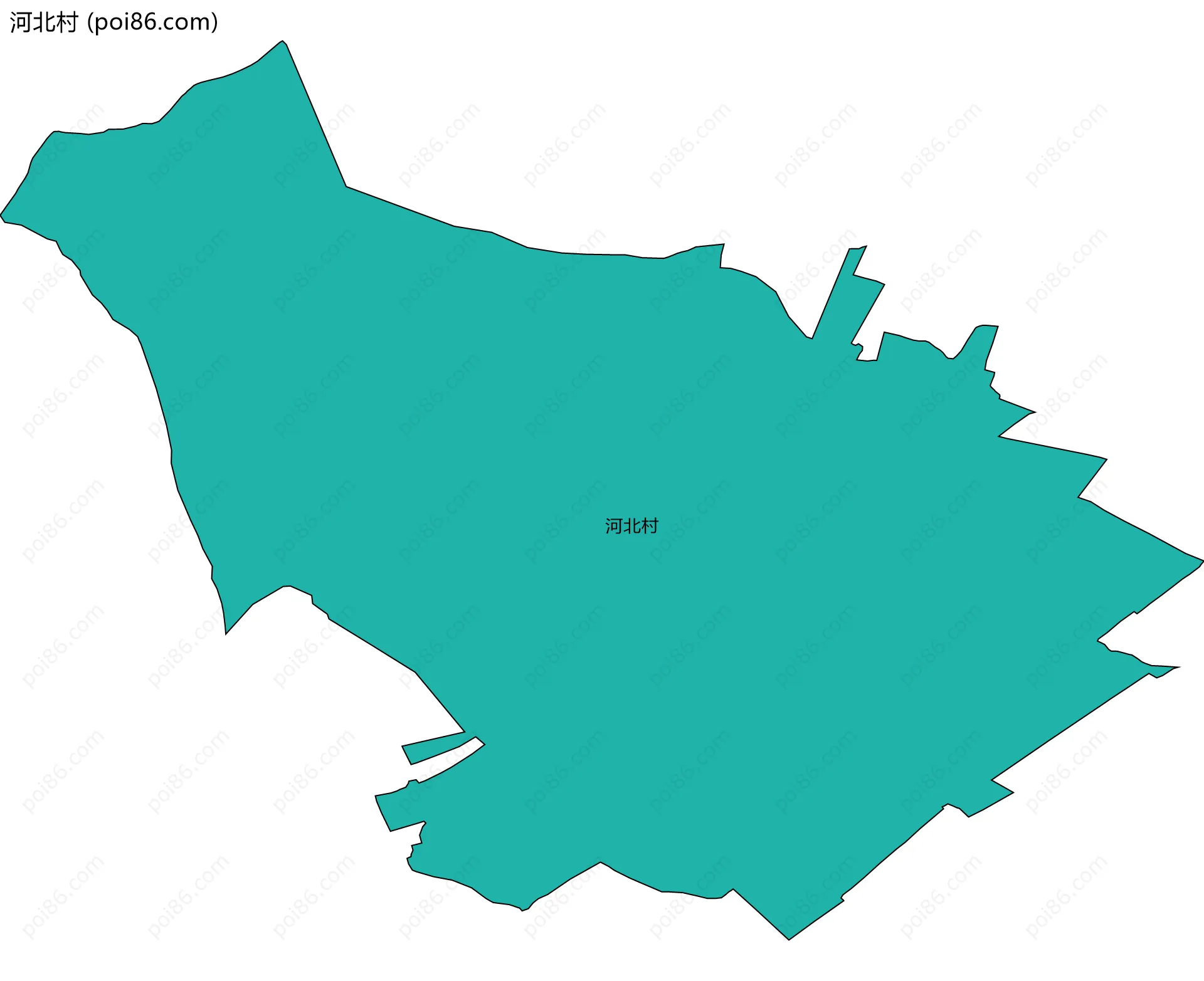 河北村边界地图