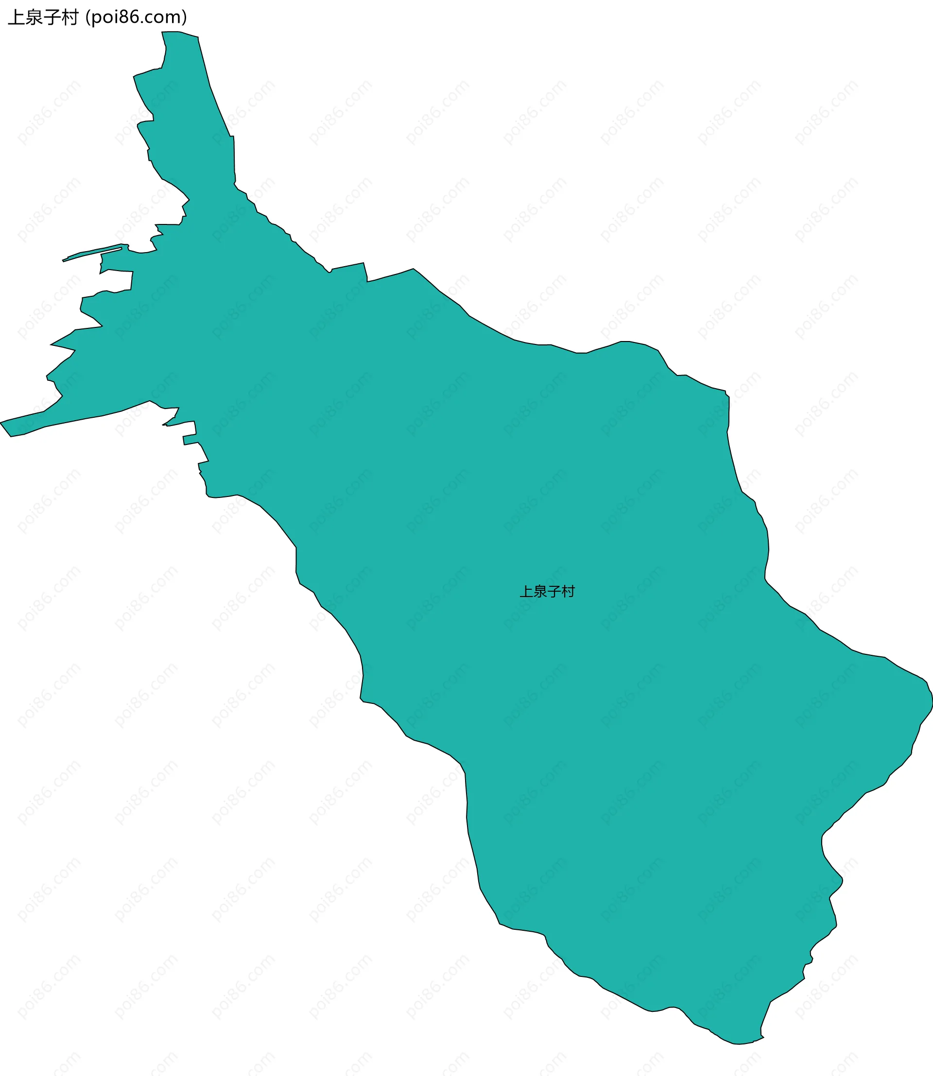 上泉子村边界地图