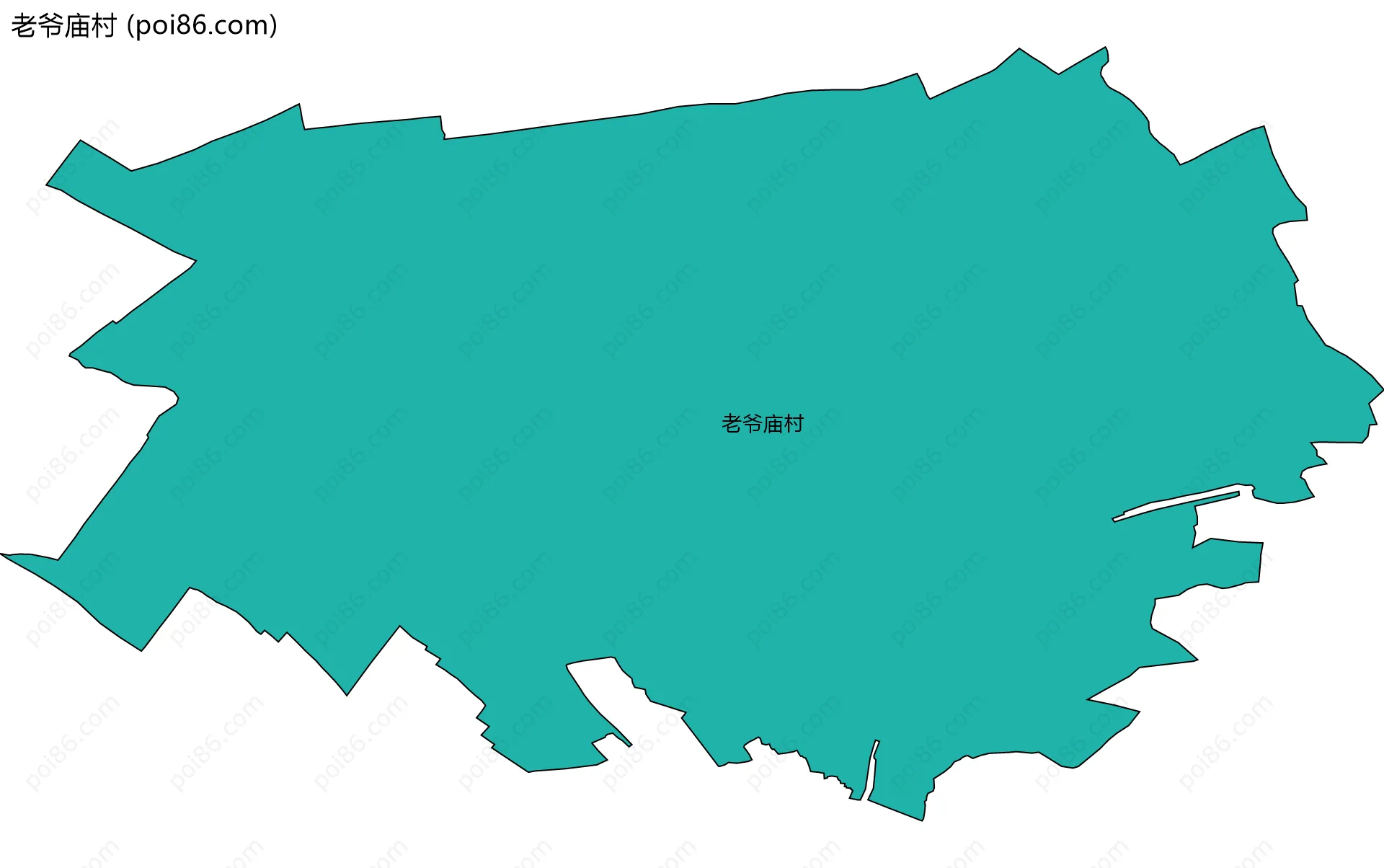 老爷庙村边界地图